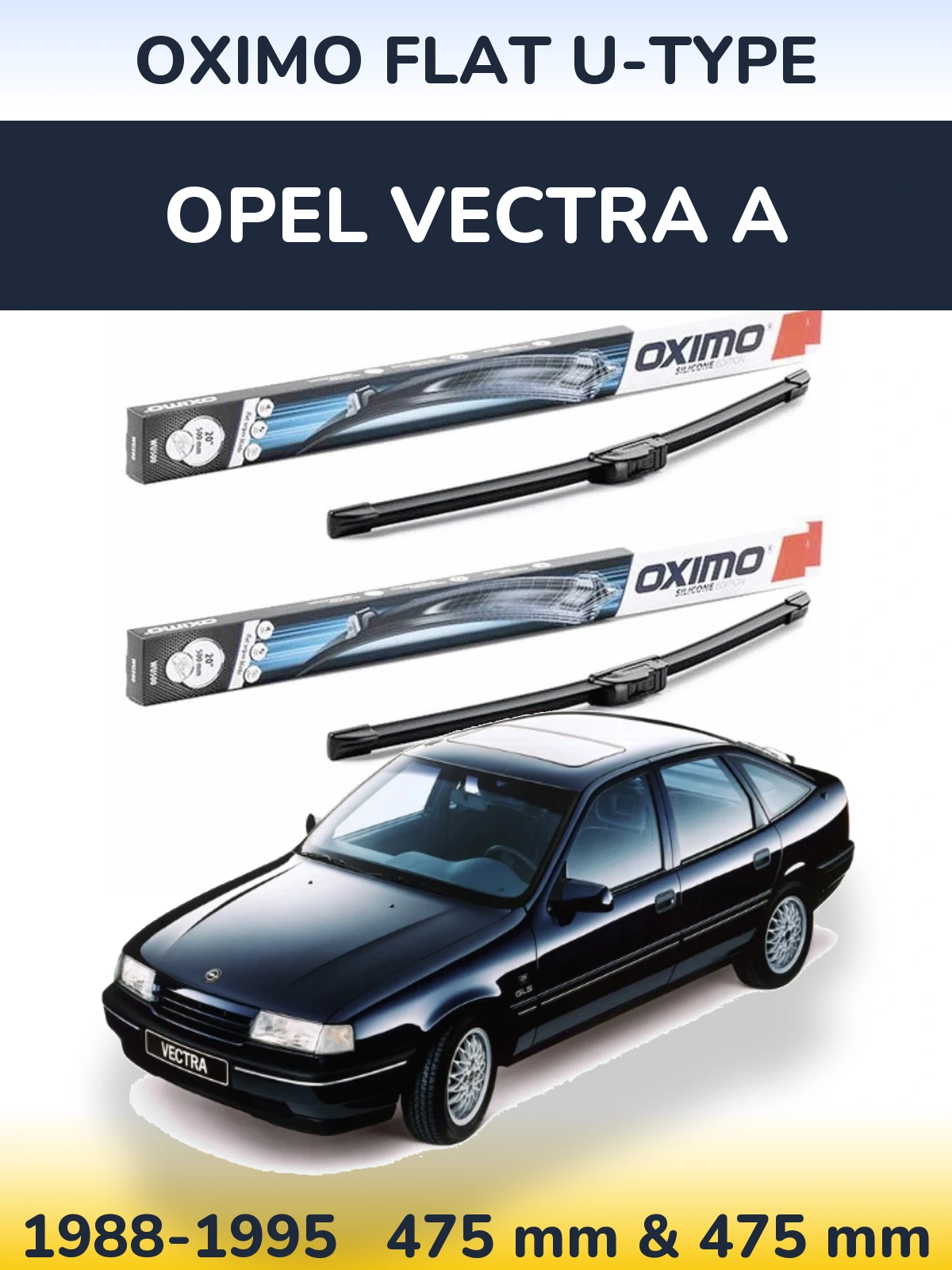 Ștergătoare Oximo Flat U-type pentru Opel Vectra A