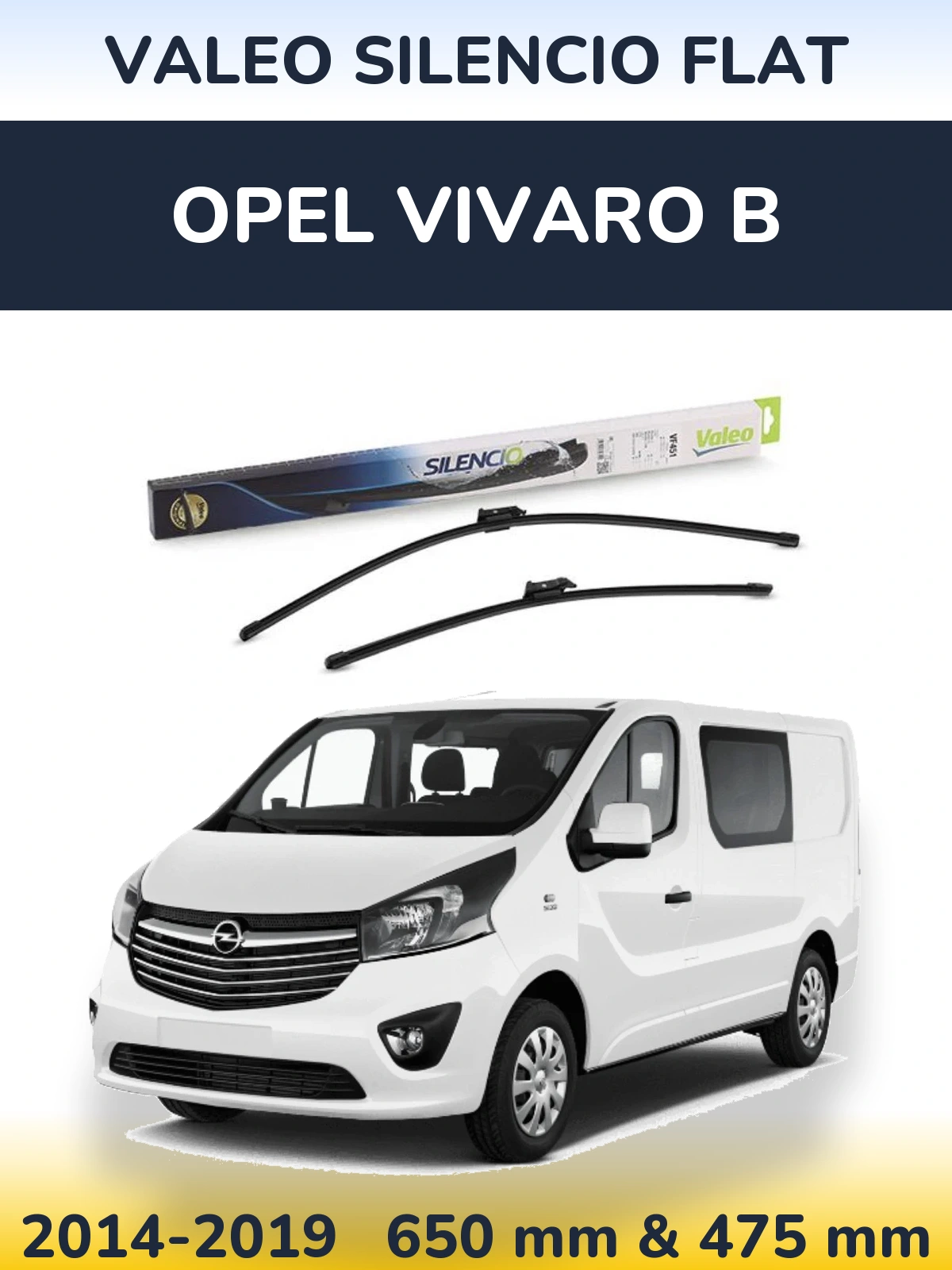 Ștergătoare Valeo Silencio Flat pentru Opel Vivaro B