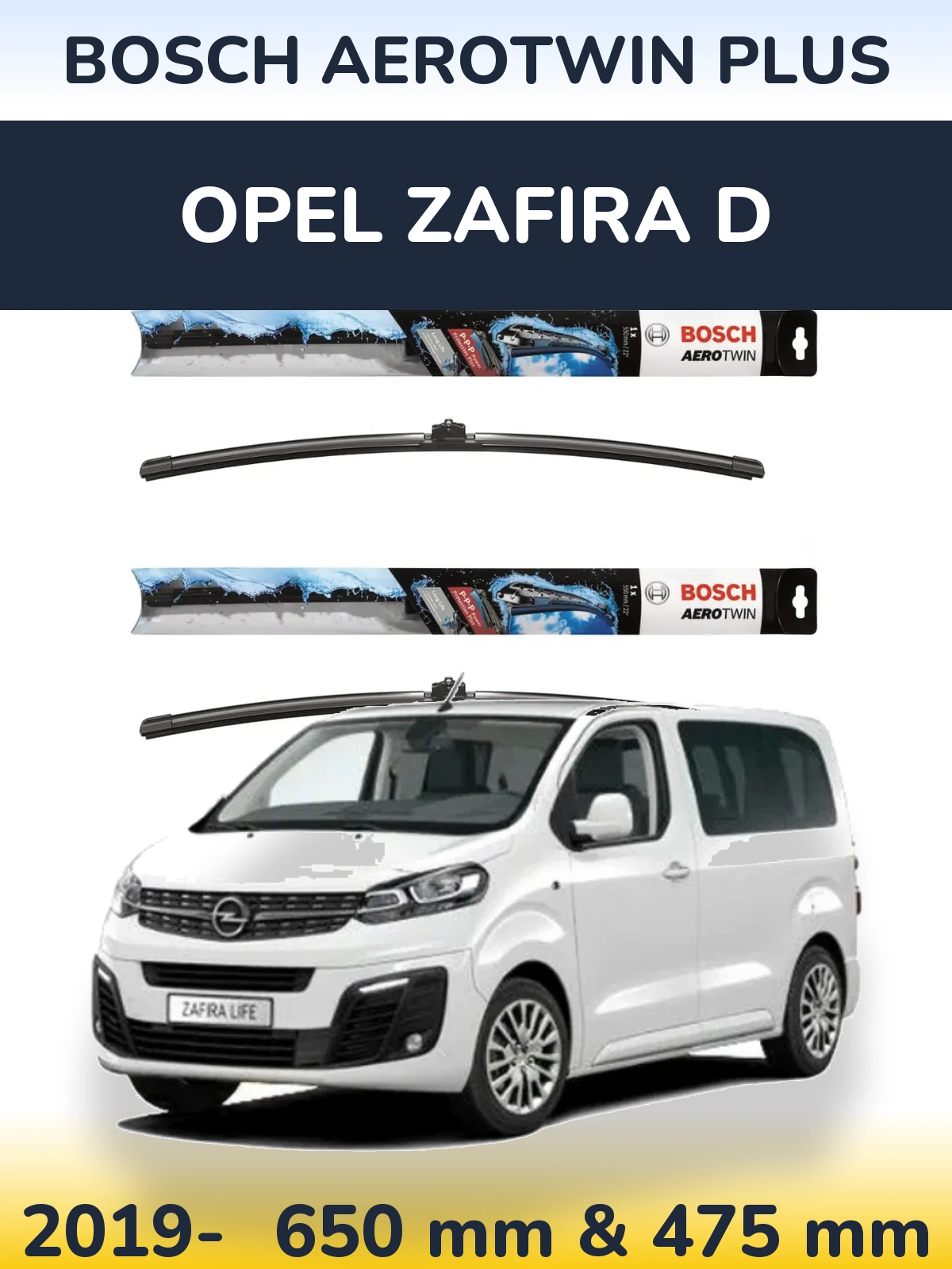 Ștergătoare BOSCH AeroTwin Plus pentru Opel Zafira D