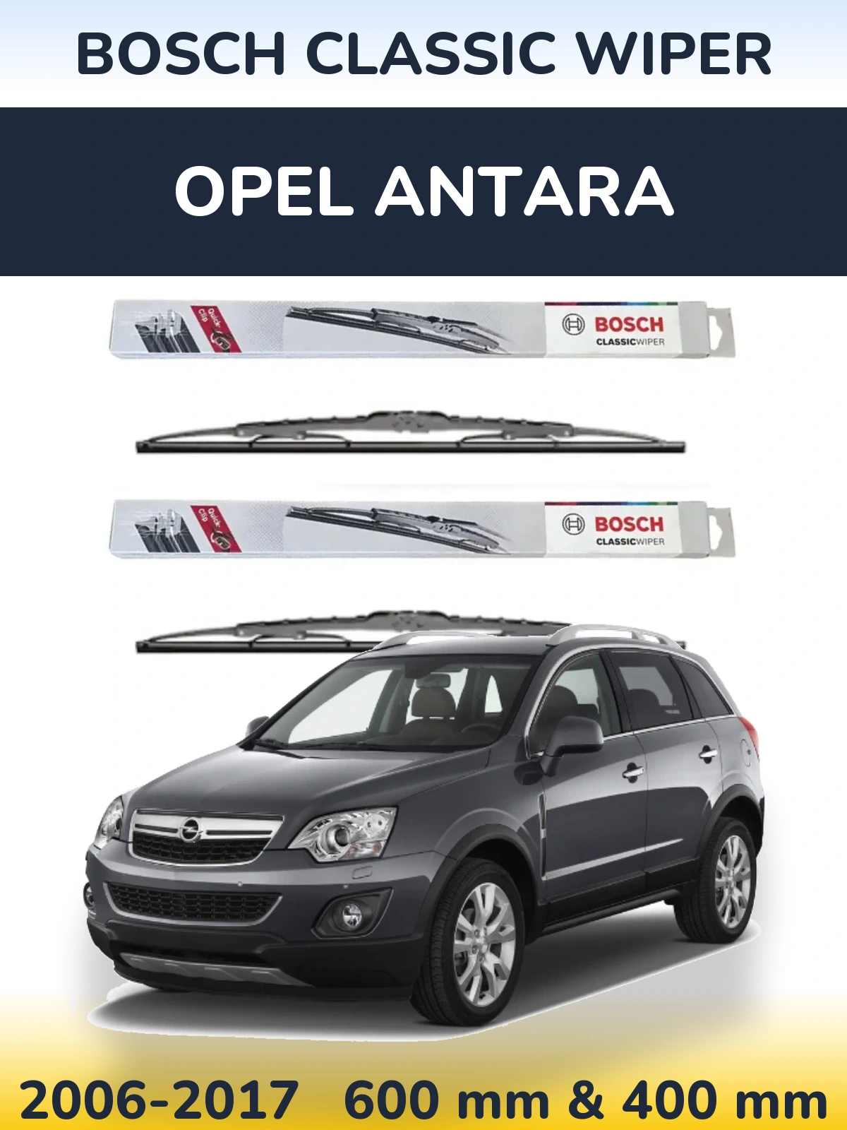 Ștergătoare BOSCH Classic Wiper pentru Opel Antara