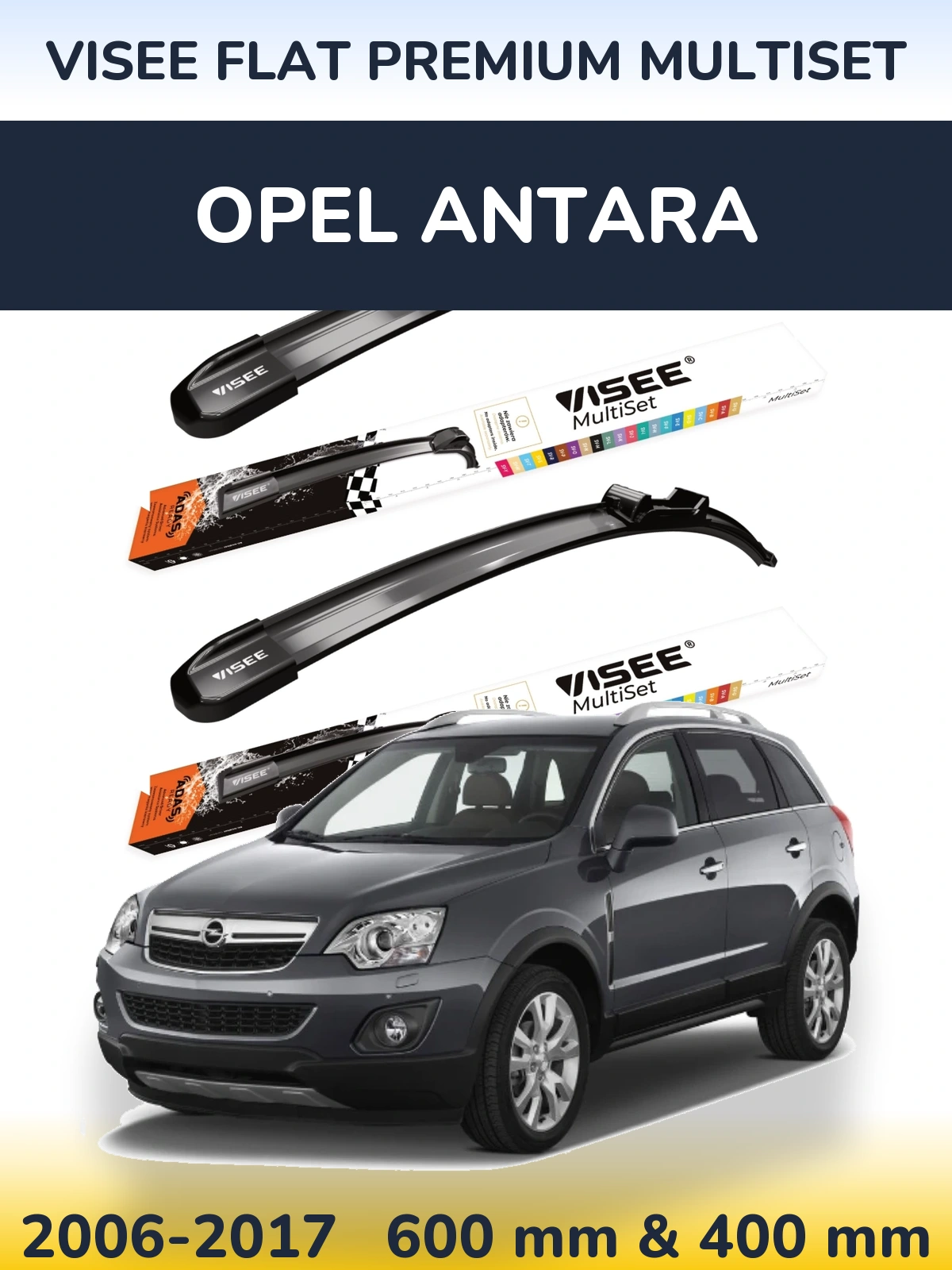 Ștergătoare VISEE FLAT PREMIUM MultiSet pentru Opel Antara