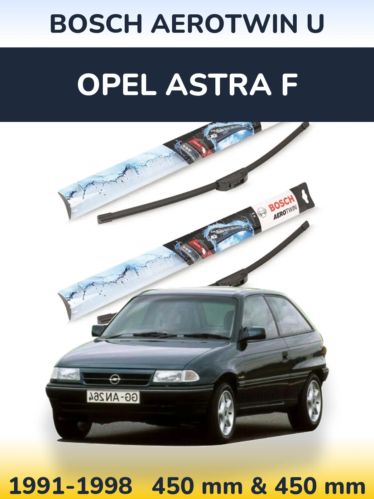 Ștergătoare BOSCH AeroTwin U pentru Opel Astra F