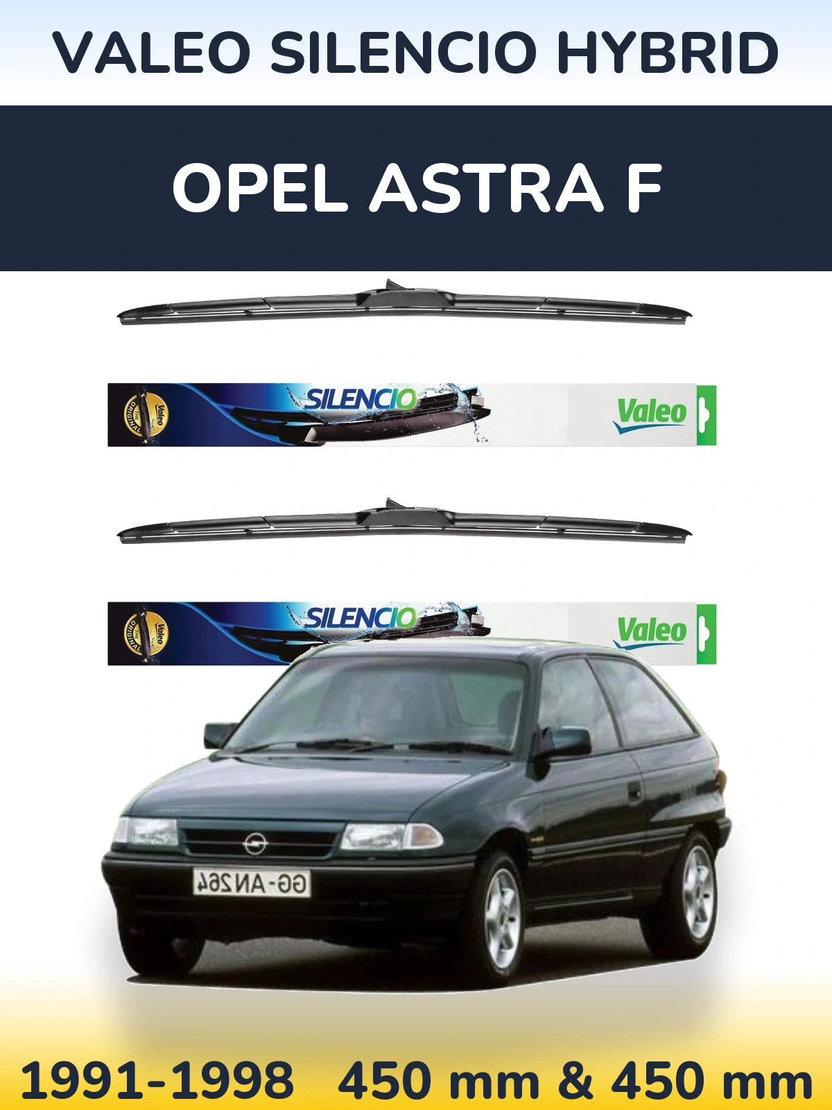 Ștergătoare Valeo Silencio Hybrid pentru Opel Astra F