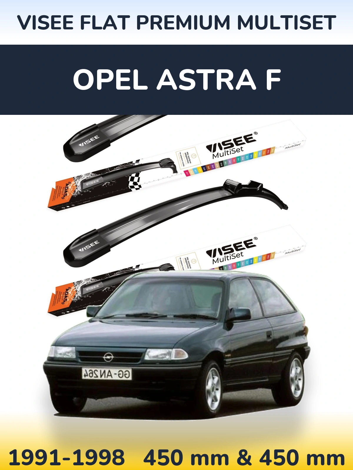Ștergătoare VISEE FLAT PREMIUM MultiSet pentru Opel Astra F