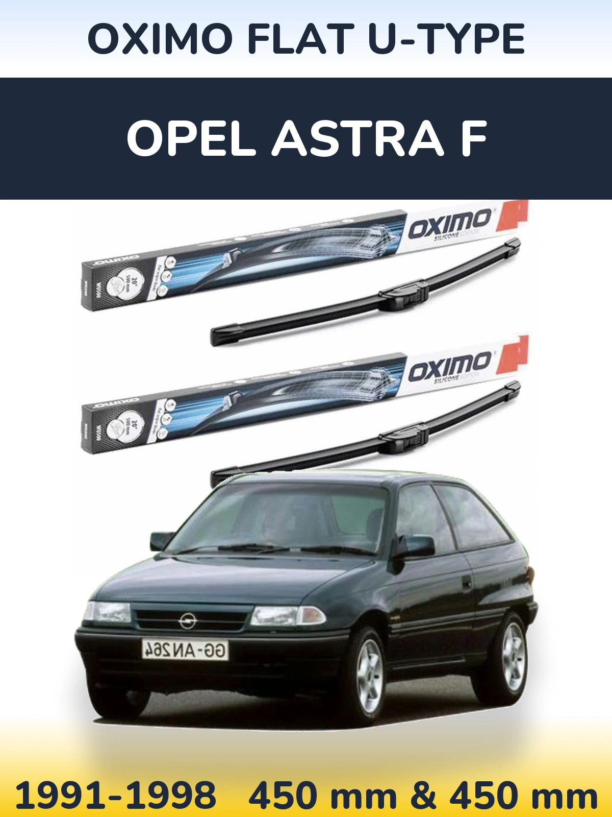 Ștergătoare Oximo Flat U-type pentru Opel Astra F