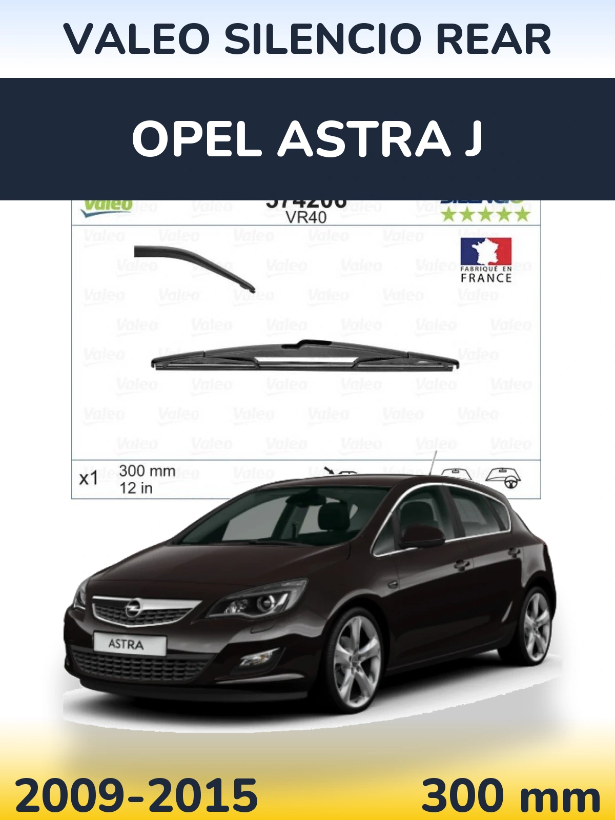 Ștergătoare Valeo Silencio Rear pentru Opel Astra J