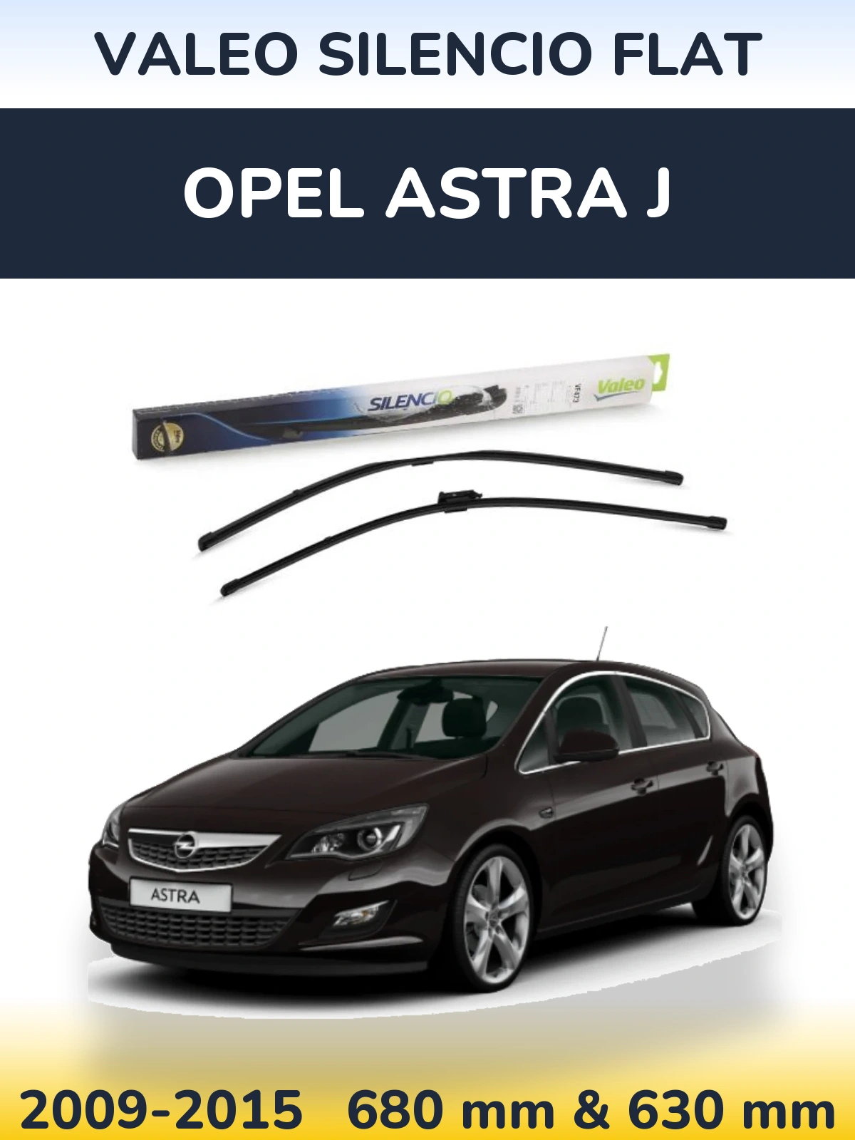 Ștergătoare Valeo Silencio Flat pentru Opel Astra J