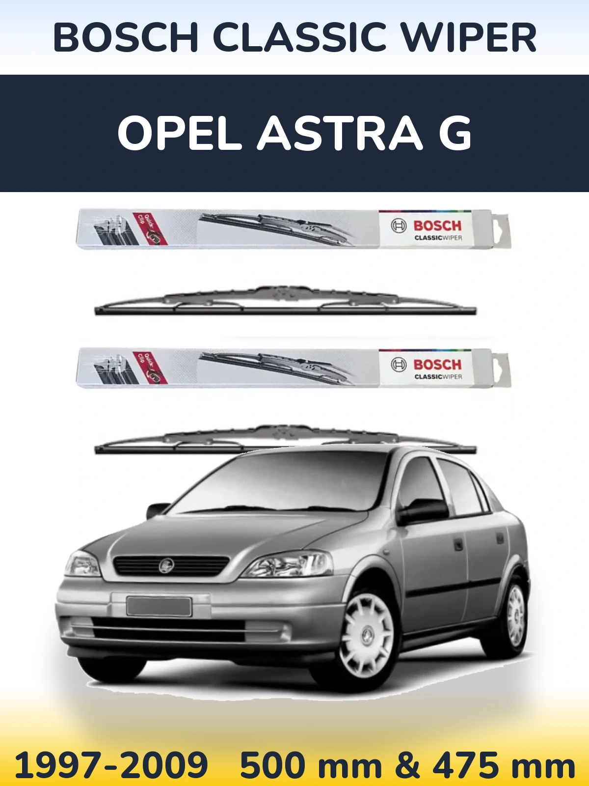 Ștergătoare BOSCH Classic Wiper pentru Opel Astra G