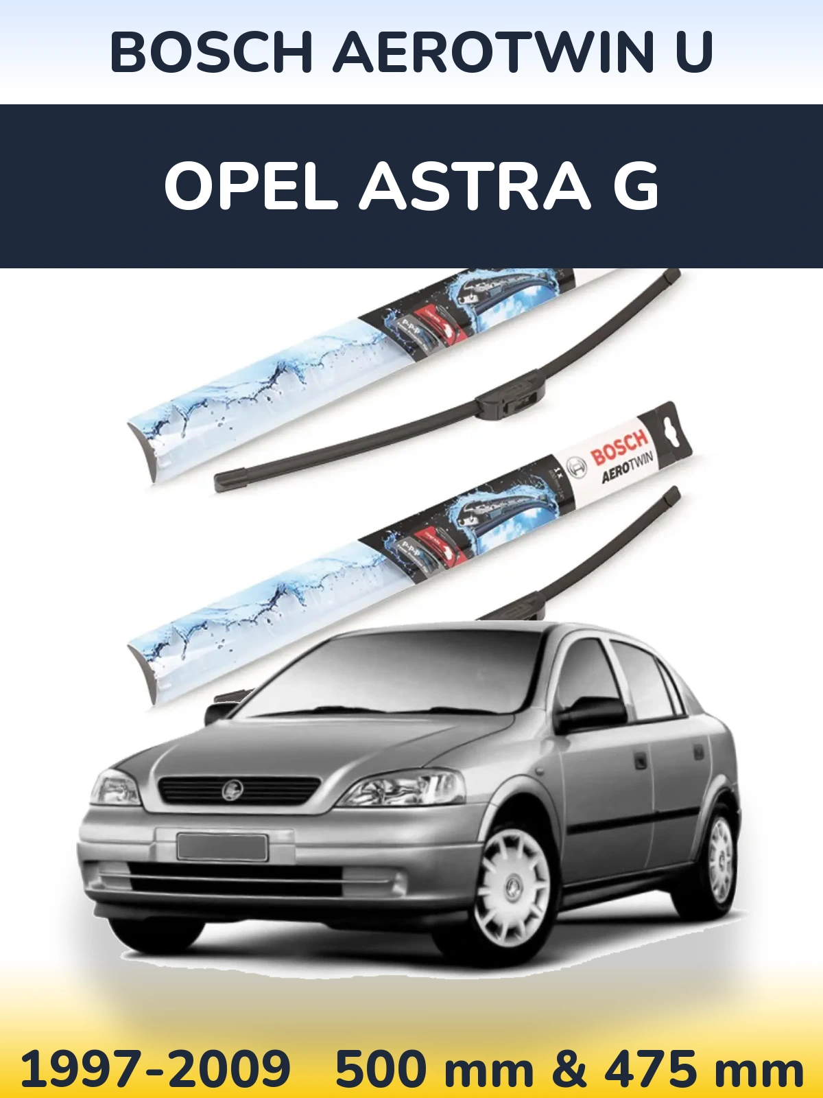 Ștergătoare BOSCH AeroTwin U pentru Opel Astra G