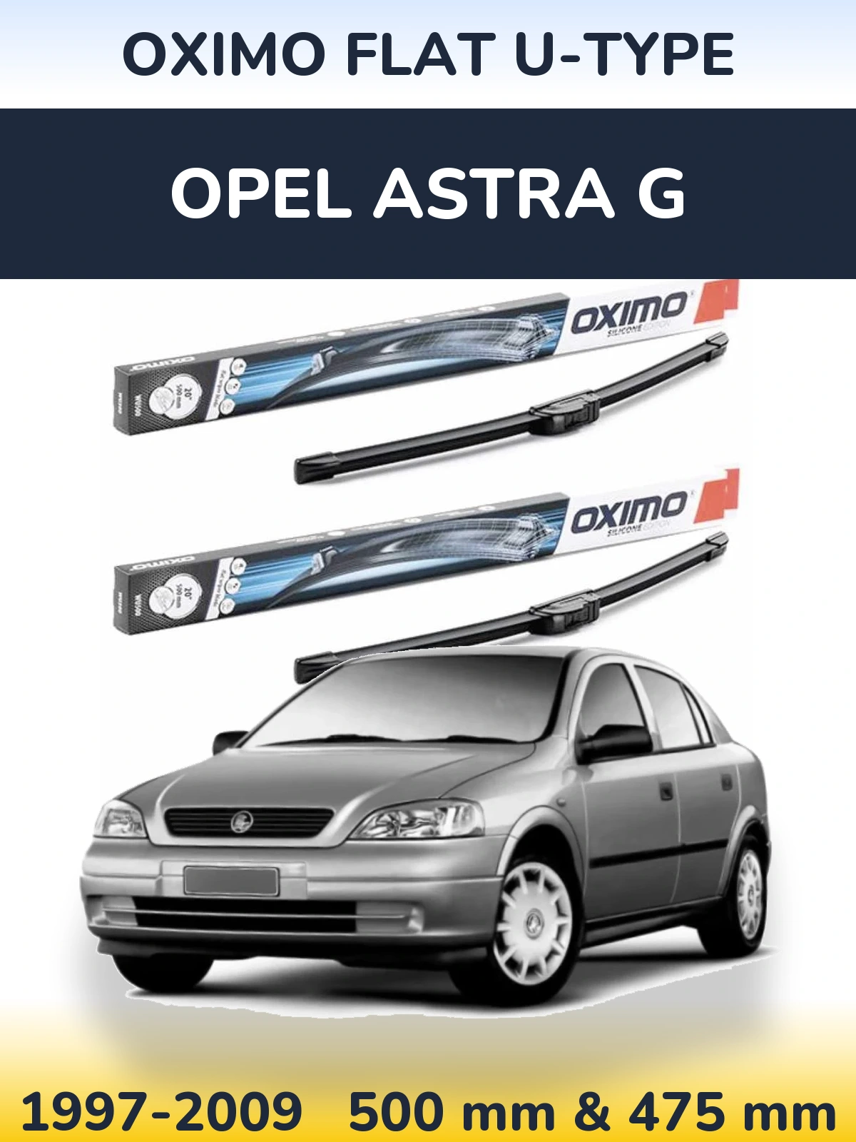 Ștergătoare Oximo Flat U-type pentru Opel Astra G