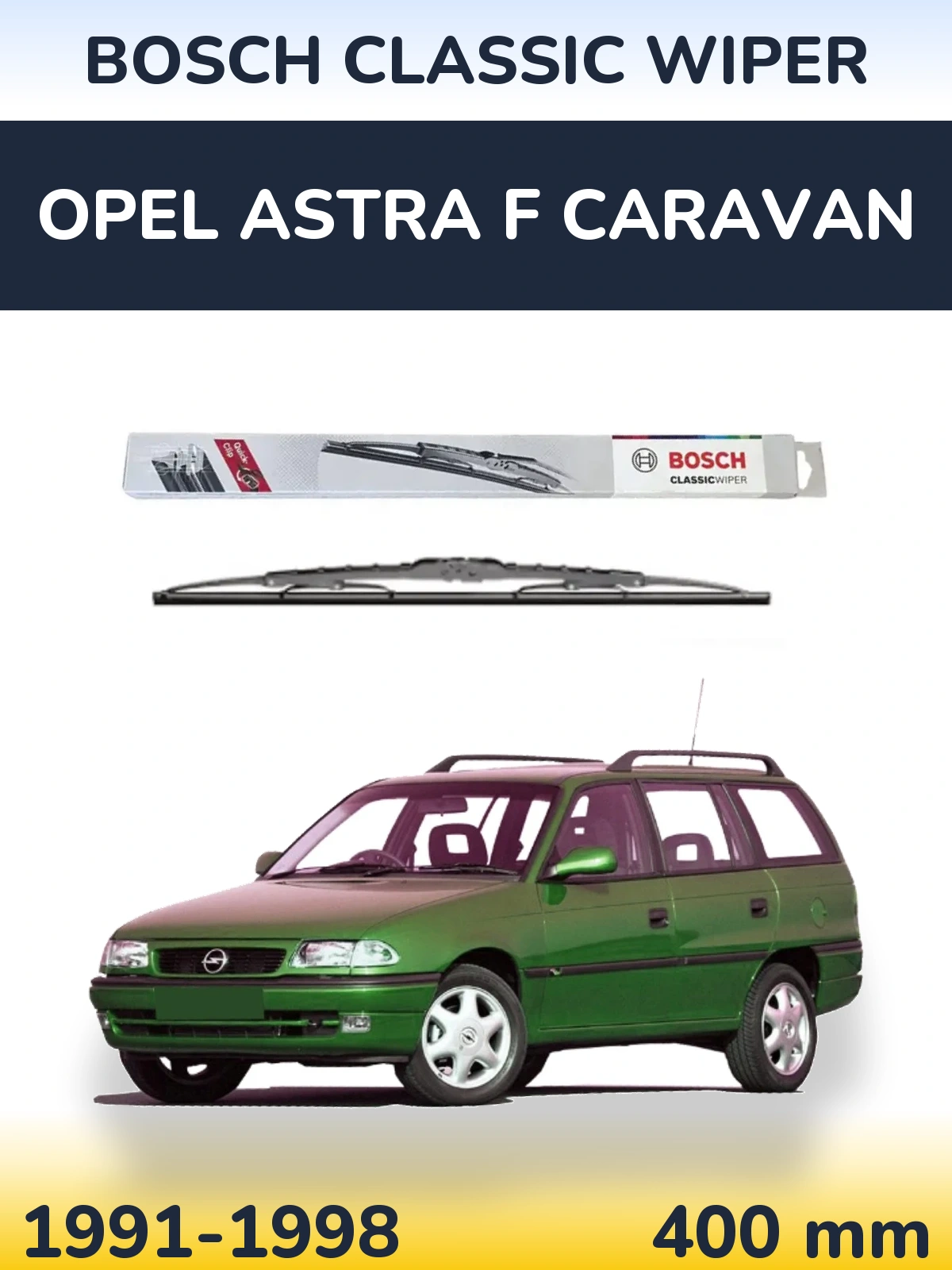 Ștergătoare BOSCH Classic Wiper pentru Opel Astra F Caravan