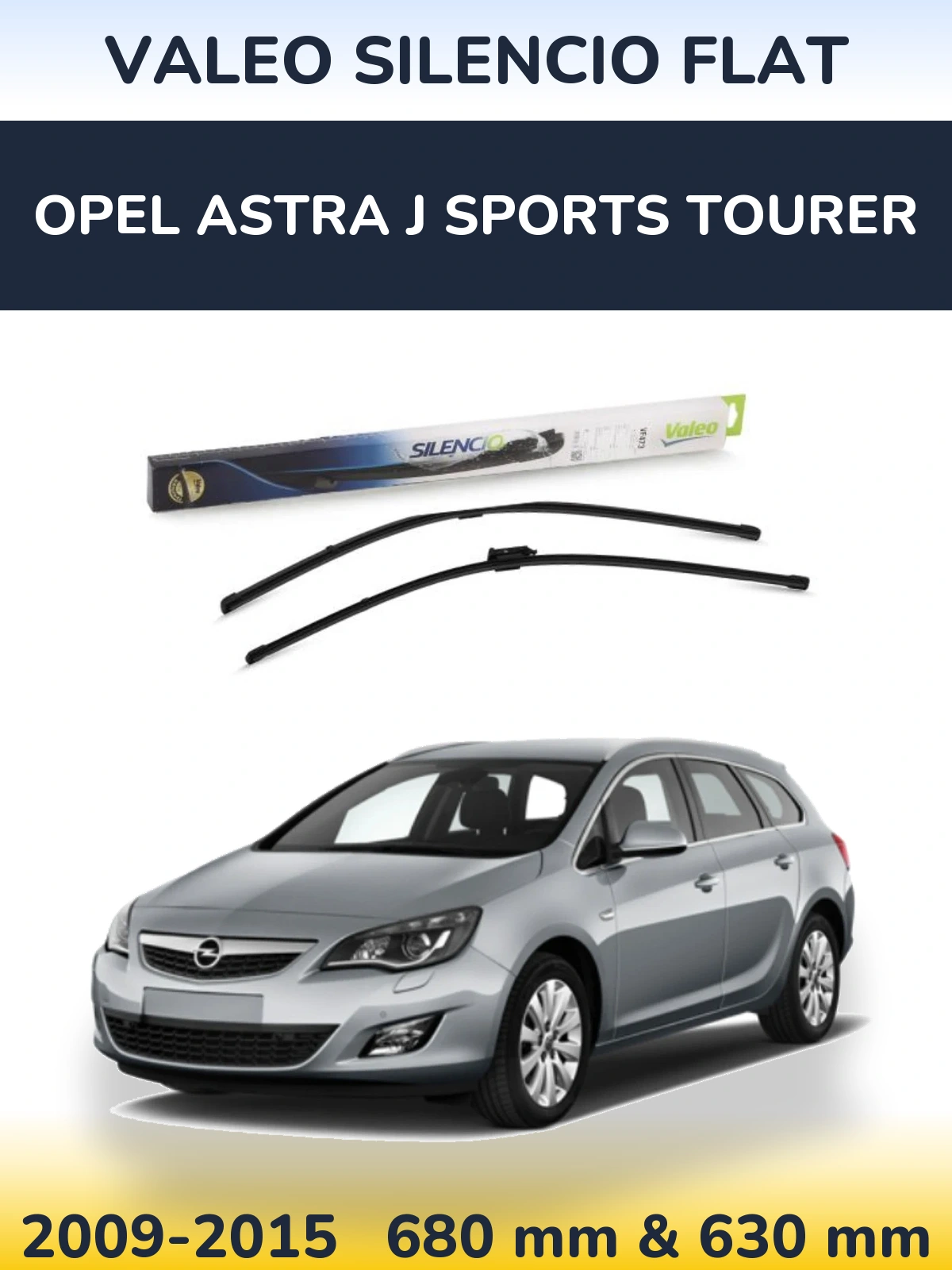 Ștergătoare Valeo Silencio Flat pentru Opel Astra J Sports Tourer