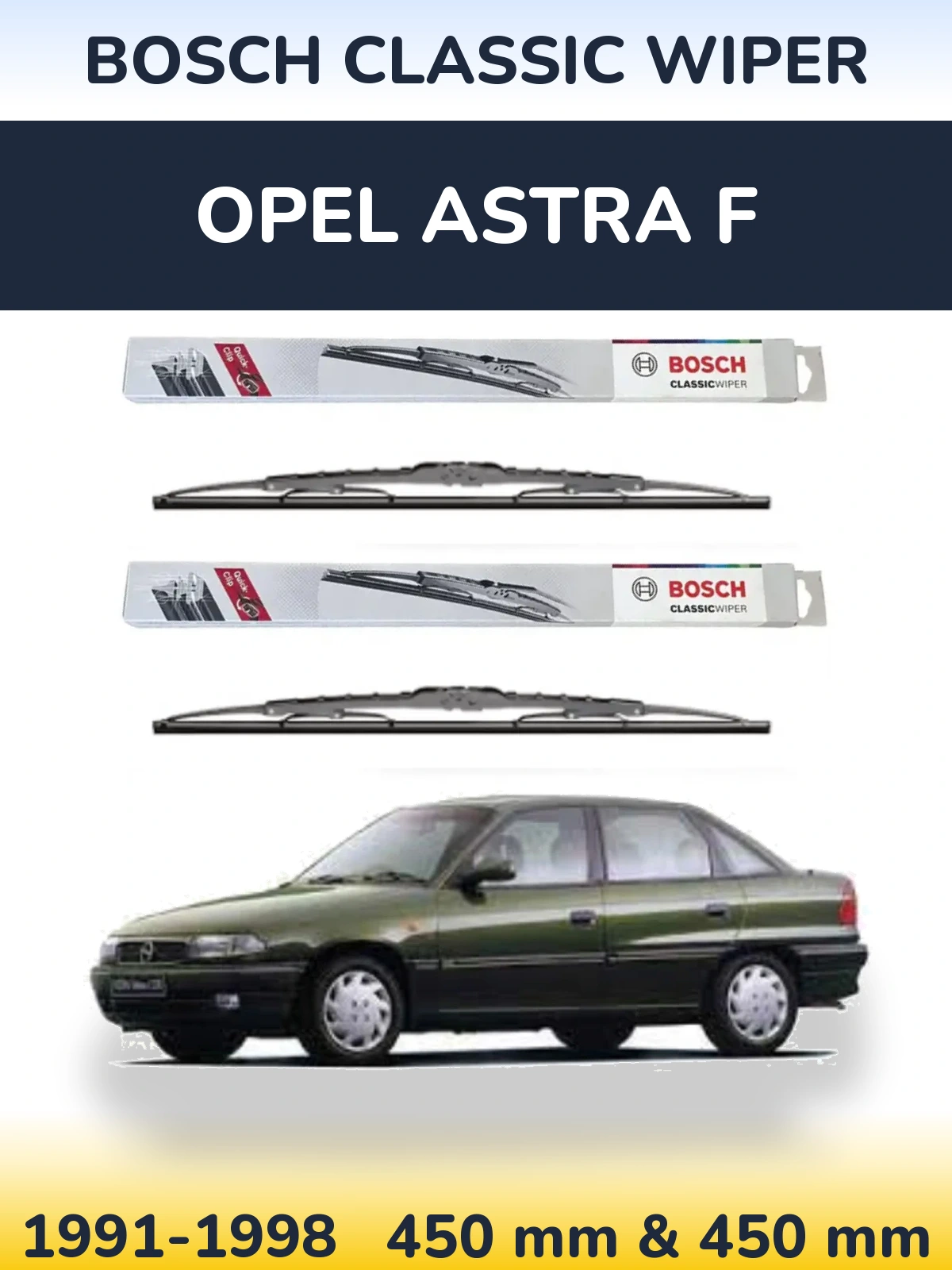 Ștergătoare BOSCH Classic Wiper pentru Opel Astra F
