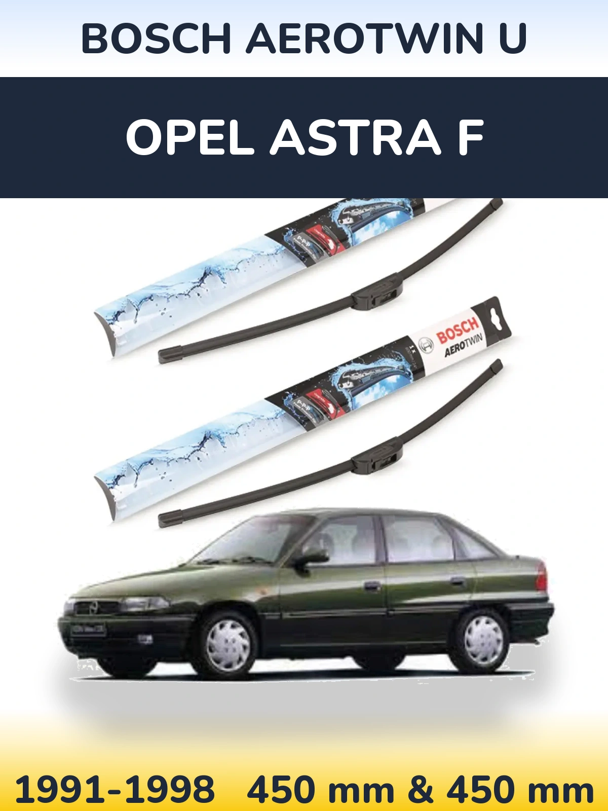 Ștergătoare BOSCH AeroTwin U pentru Opel Astra F