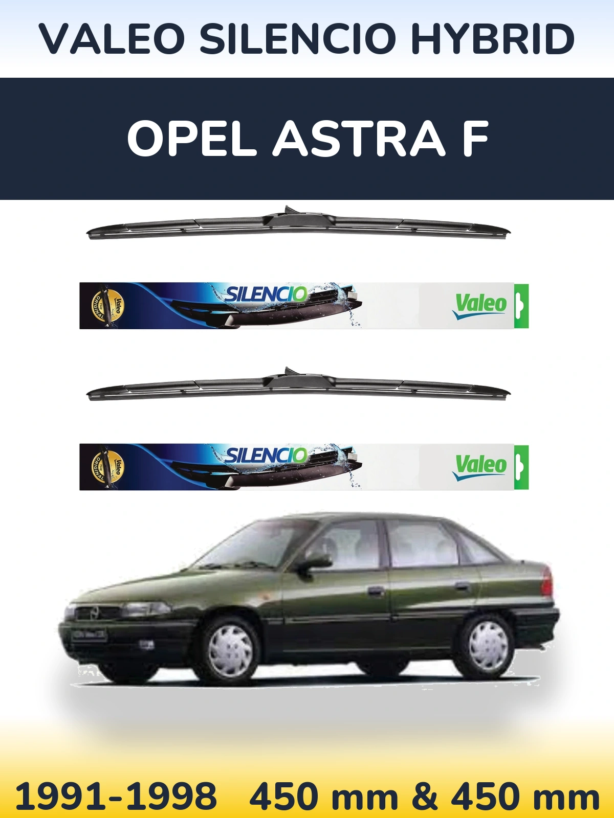 Ștergătoare Valeo Silencio Hybrid pentru Opel Astra F