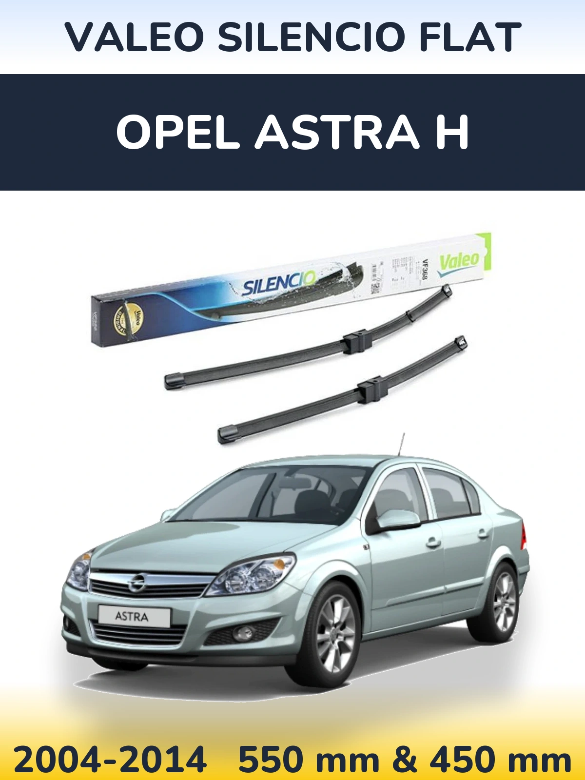 Ștergătoare Valeo Silencio Flat pentru Opel Astra H