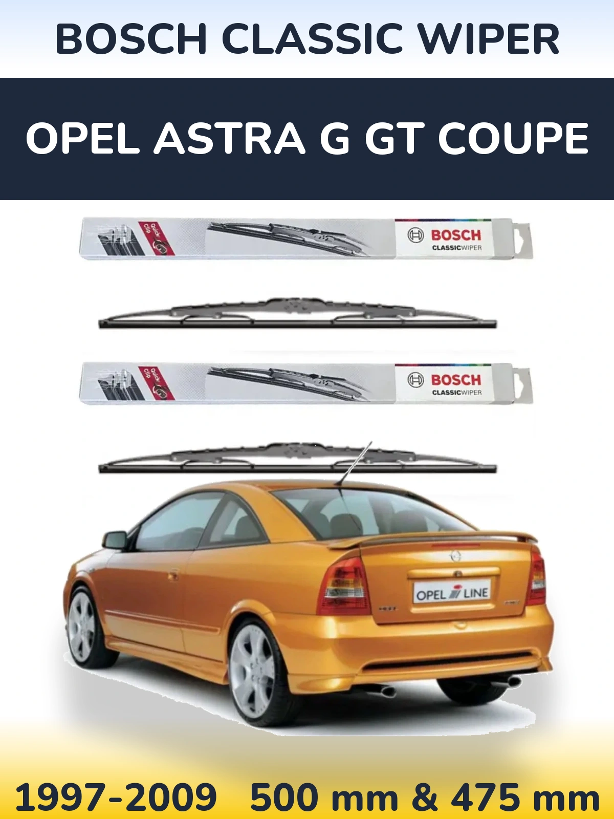 Ștergătoare BOSCH Classic Wiper pentru Opel Astra G GT coupe