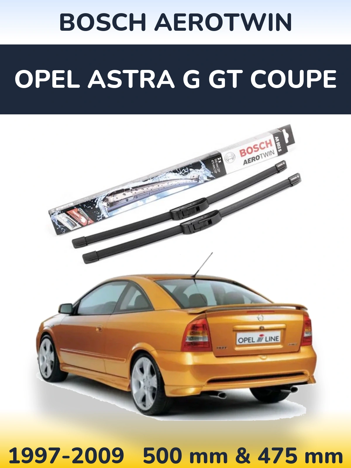 Ștergătoare BOSCH AeroTwin pentru Opel Astra G GT coupe