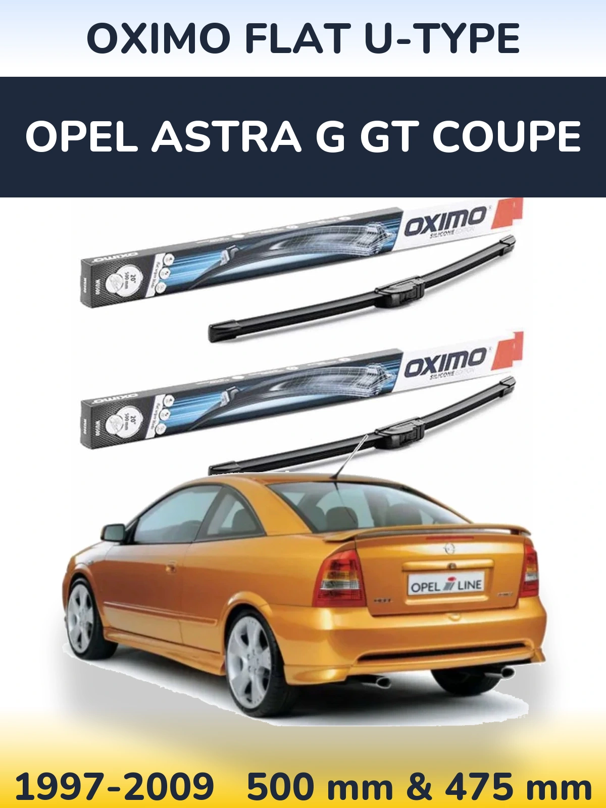 Ștergătoare Oximo Flat U-type pentru Opel Astra G GT coupe