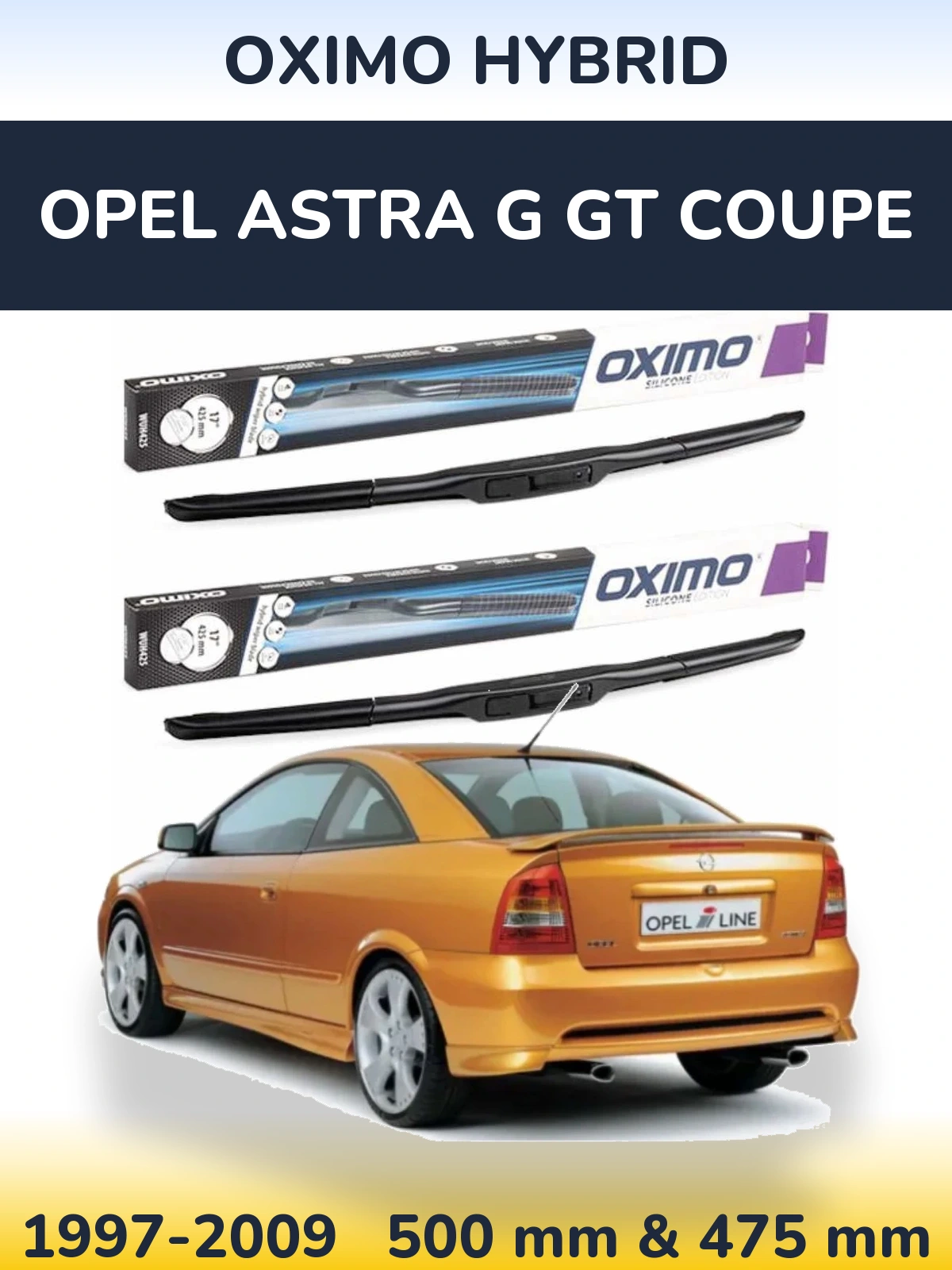 Ștergătoare Oximo Hybrid pentru Opel Astra G GT coupe