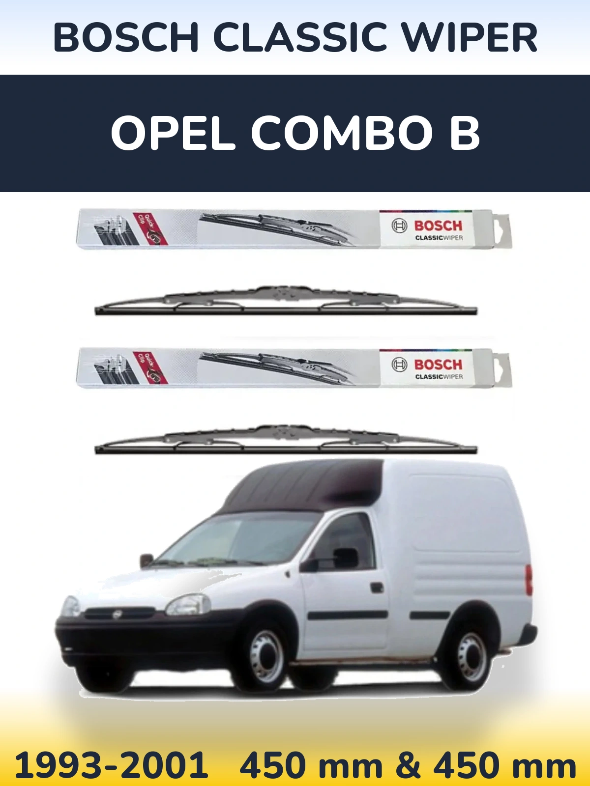 Ștergătoare BOSCH Classic Wiper pentru Opel Combo B