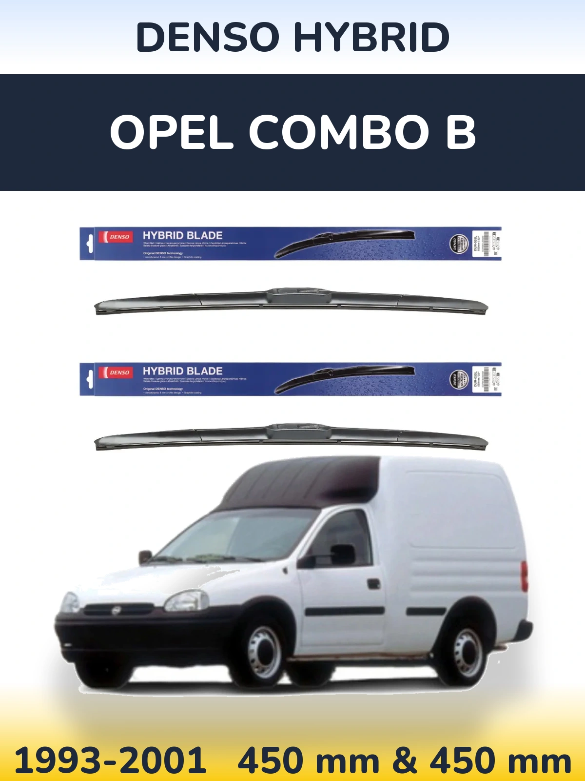Ștergătoare Denso Hybrid pentru Opel Combo B