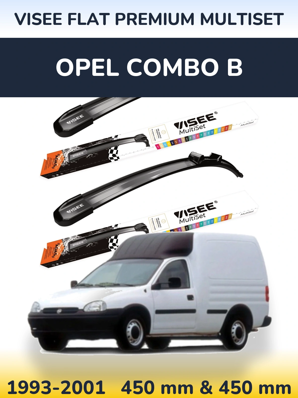 Ștergătoare VISEE FLAT PREMIUM MultiSet pentru Opel Combo B