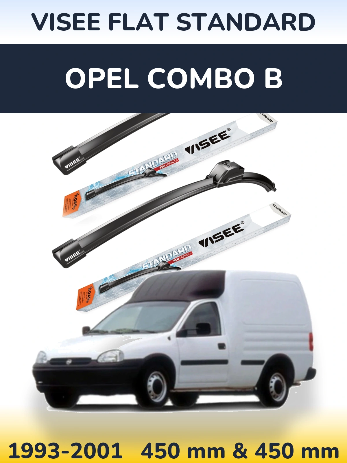 Ștergătoare VISEE FLAT STANDARD pentru Opel Combo B