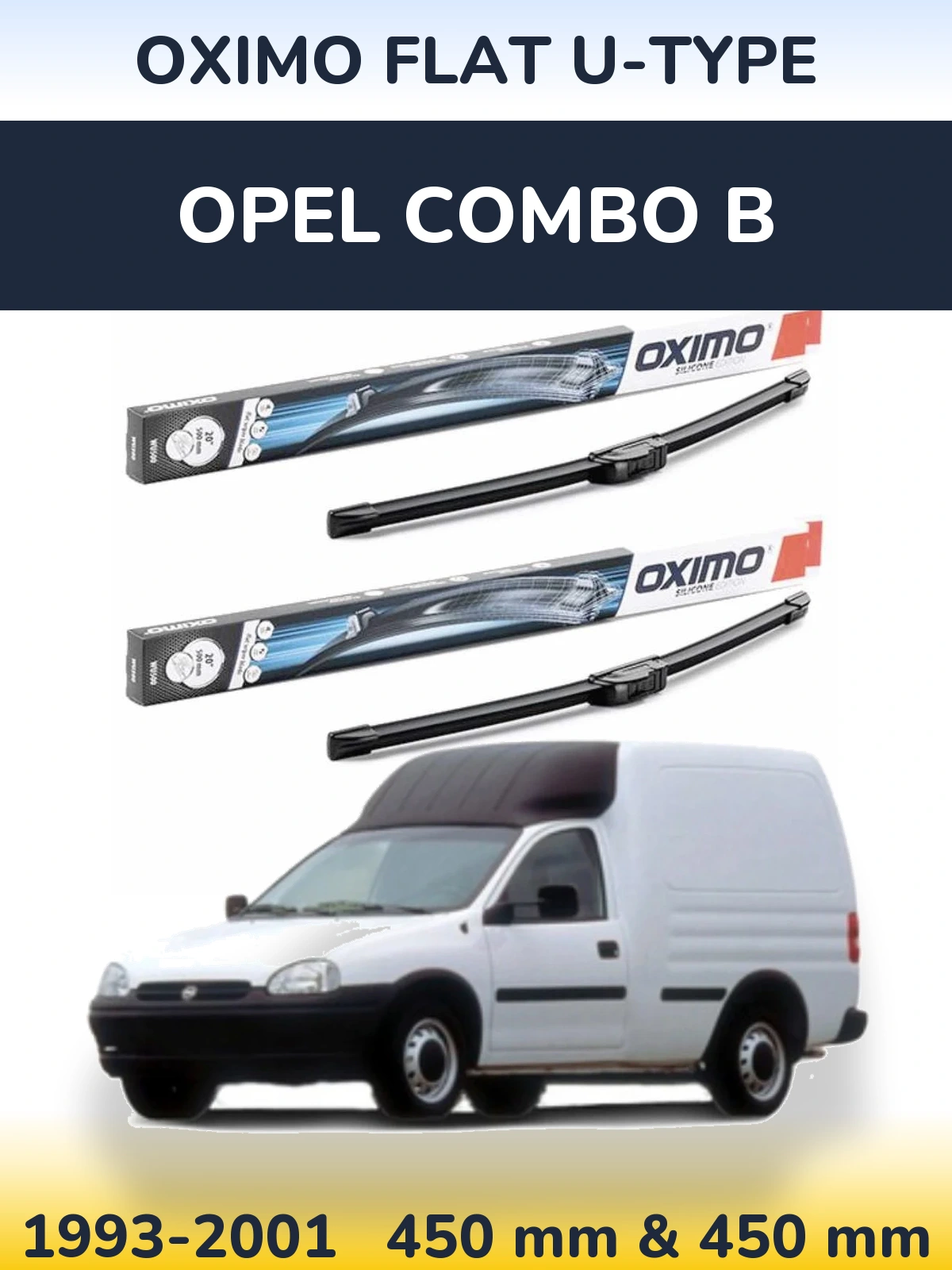 Ștergătoare Oximo Flat U-type pentru Opel Combo B
