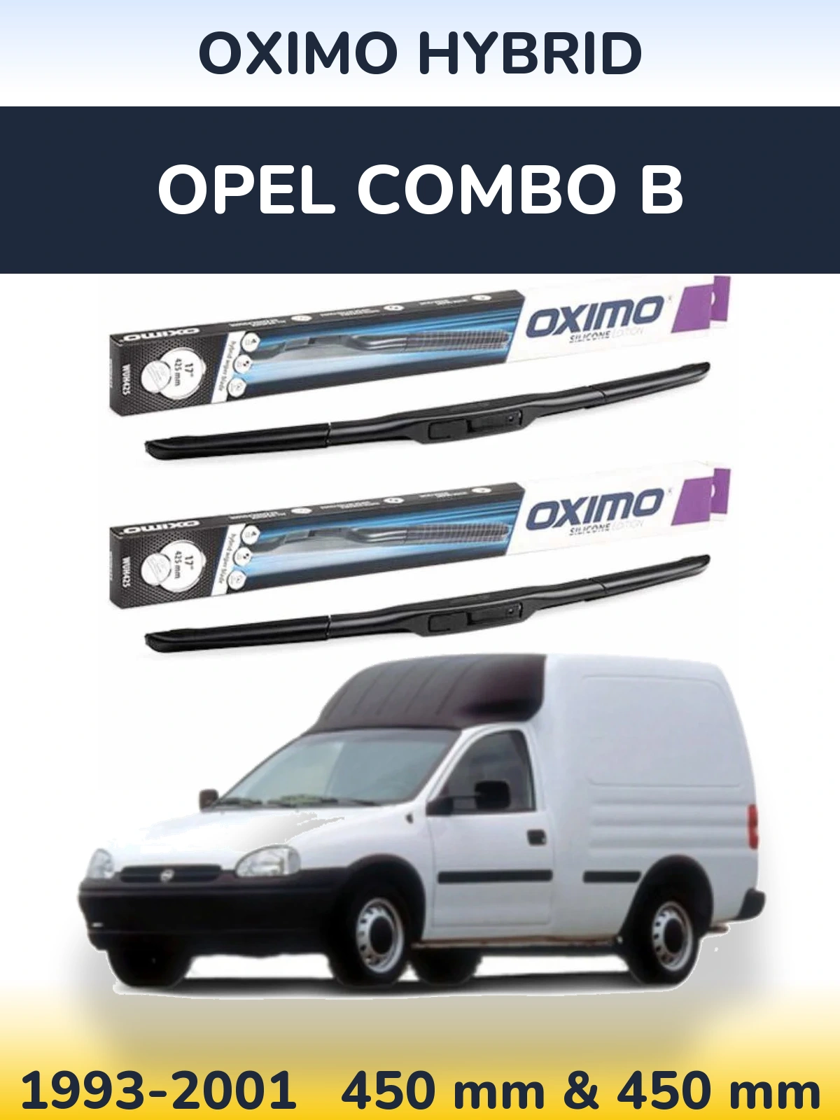 Ștergătoare Oximo Hybrid pentru Opel Combo B