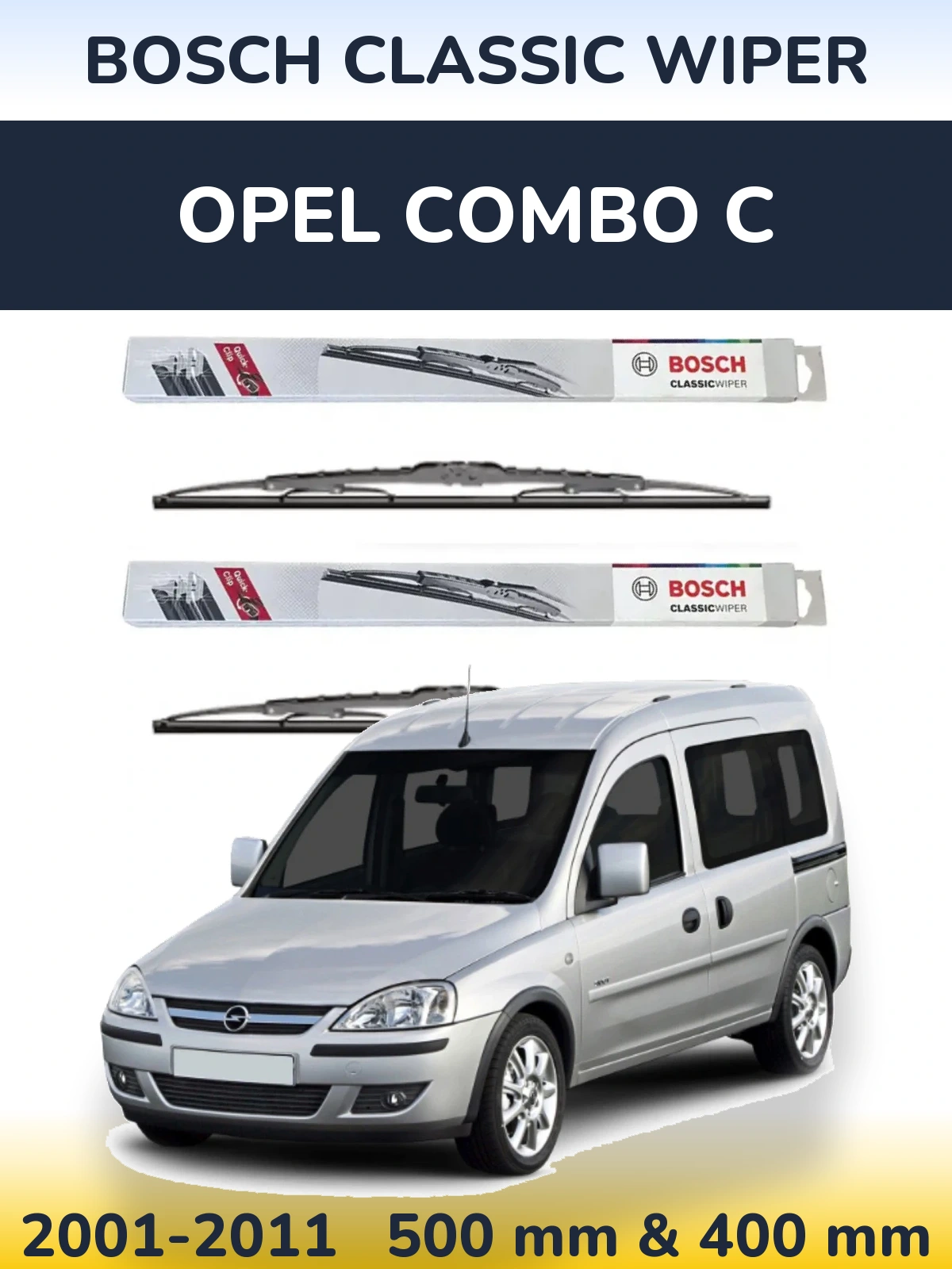 Ștergătoare BOSCH Classic Wiper pentru Opel Combo C
