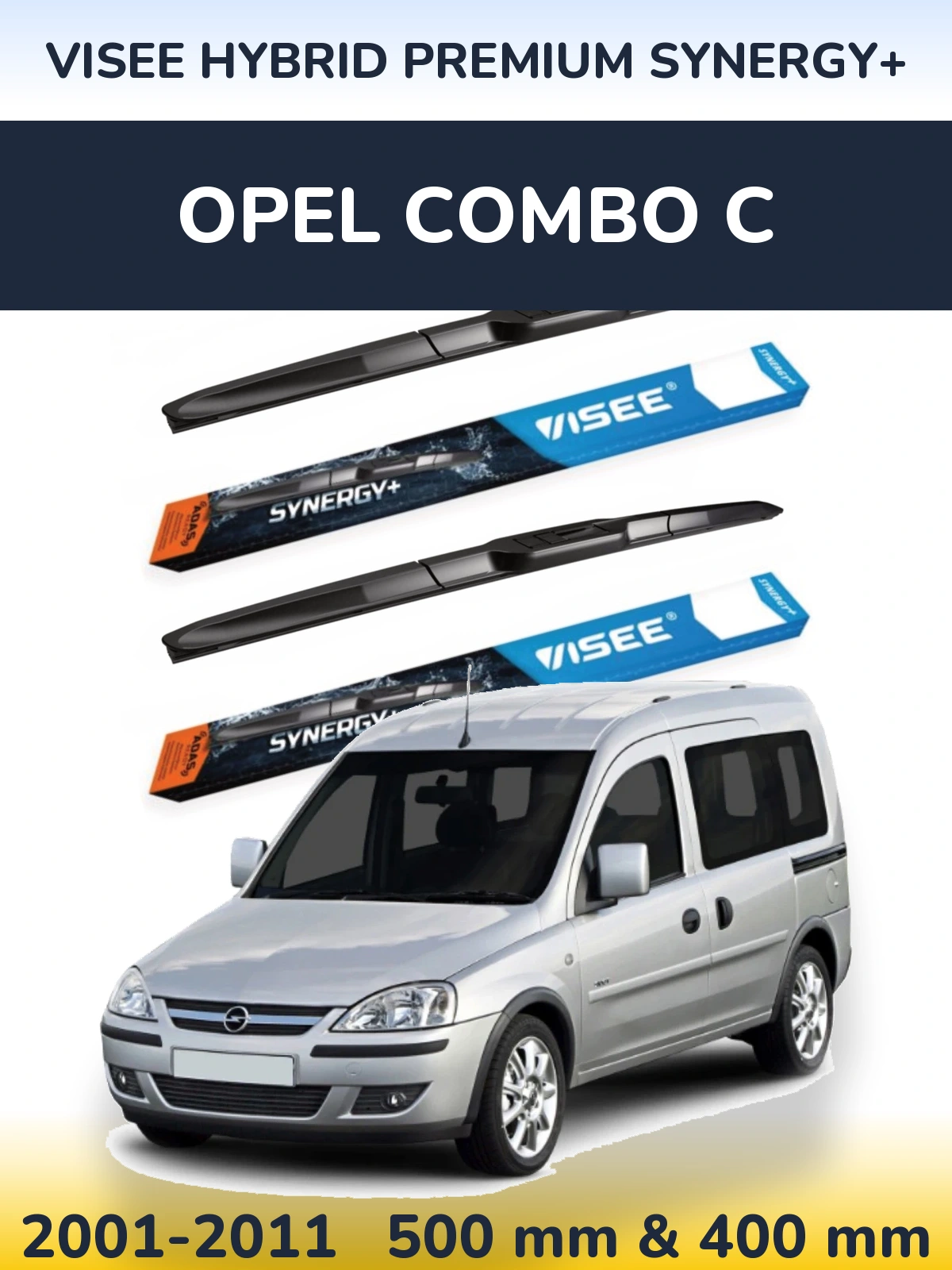Ștergătoare VISEE HYBRID PREMIUM SYNERGY+ pentru Opel Combo C