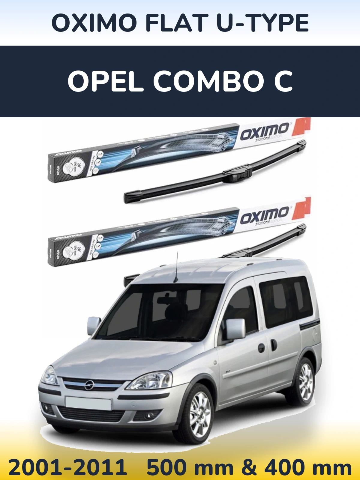Ștergătoare Oximo Flat U-type pentru Opel Combo C