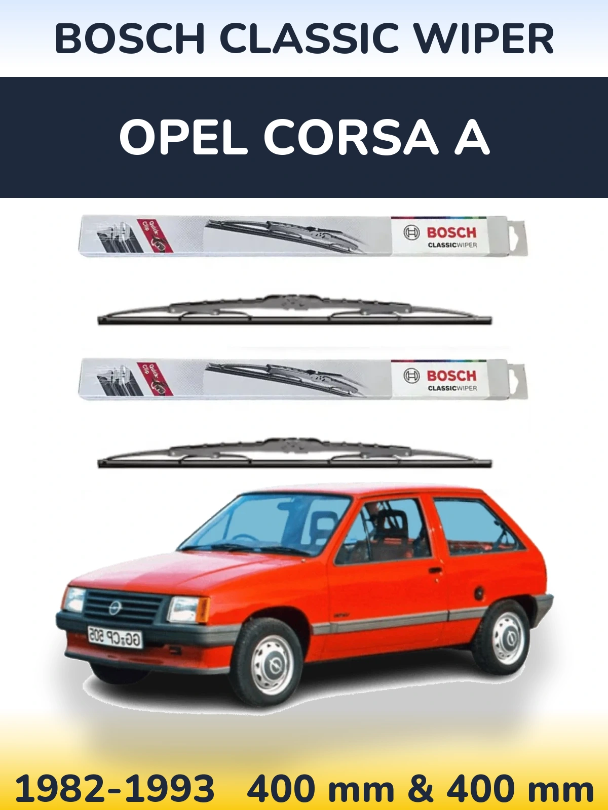 Ștergătoare BOSCH Classic Wiper pentru Opel Corsa A