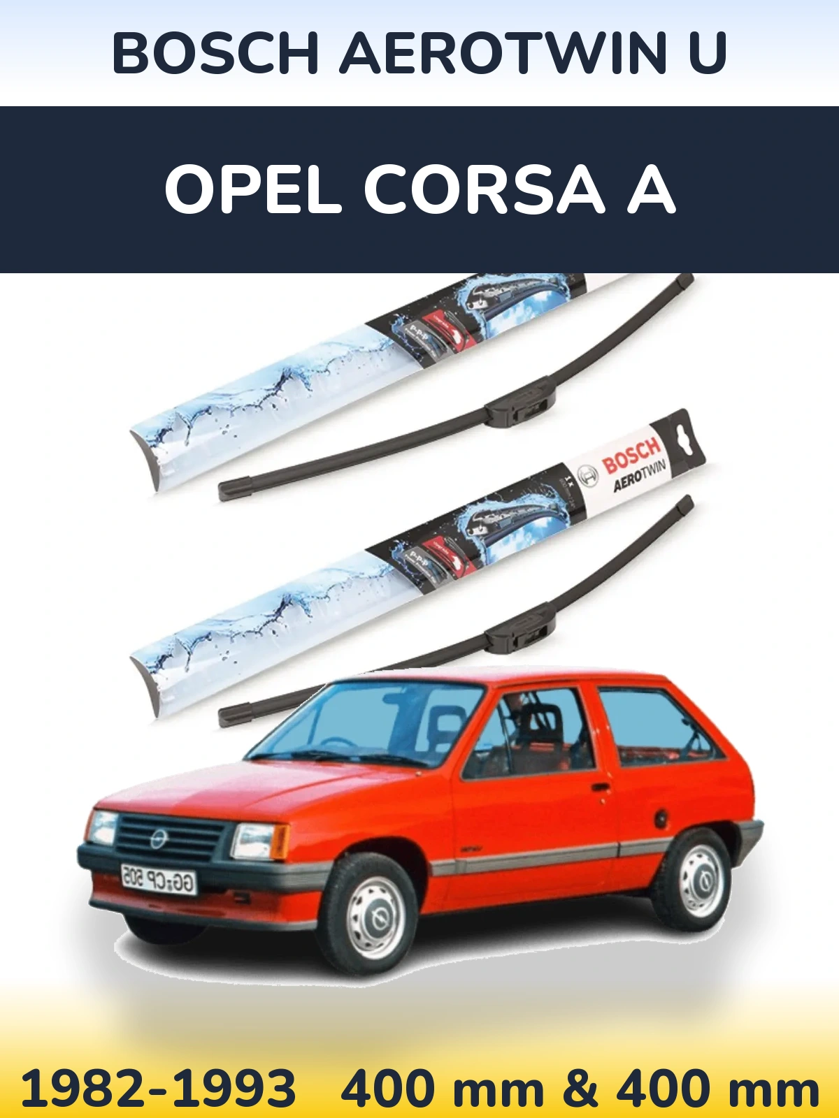 Ștergătoare BOSCH AeroTwin U pentru Opel Corsa A
