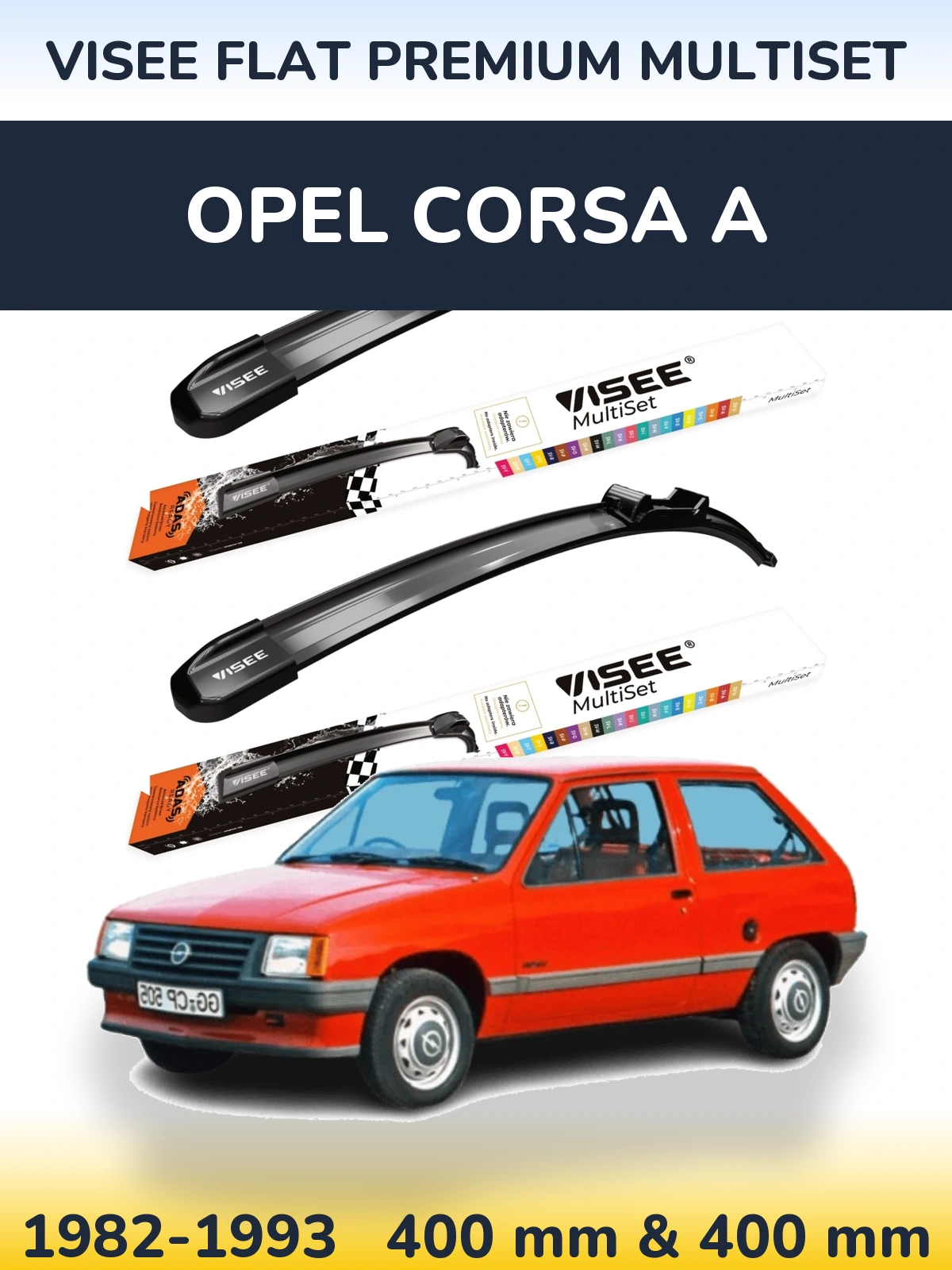 Ștergătoare VISEE FLAT PREMIUM MultiSet pentru Opel Corsa A