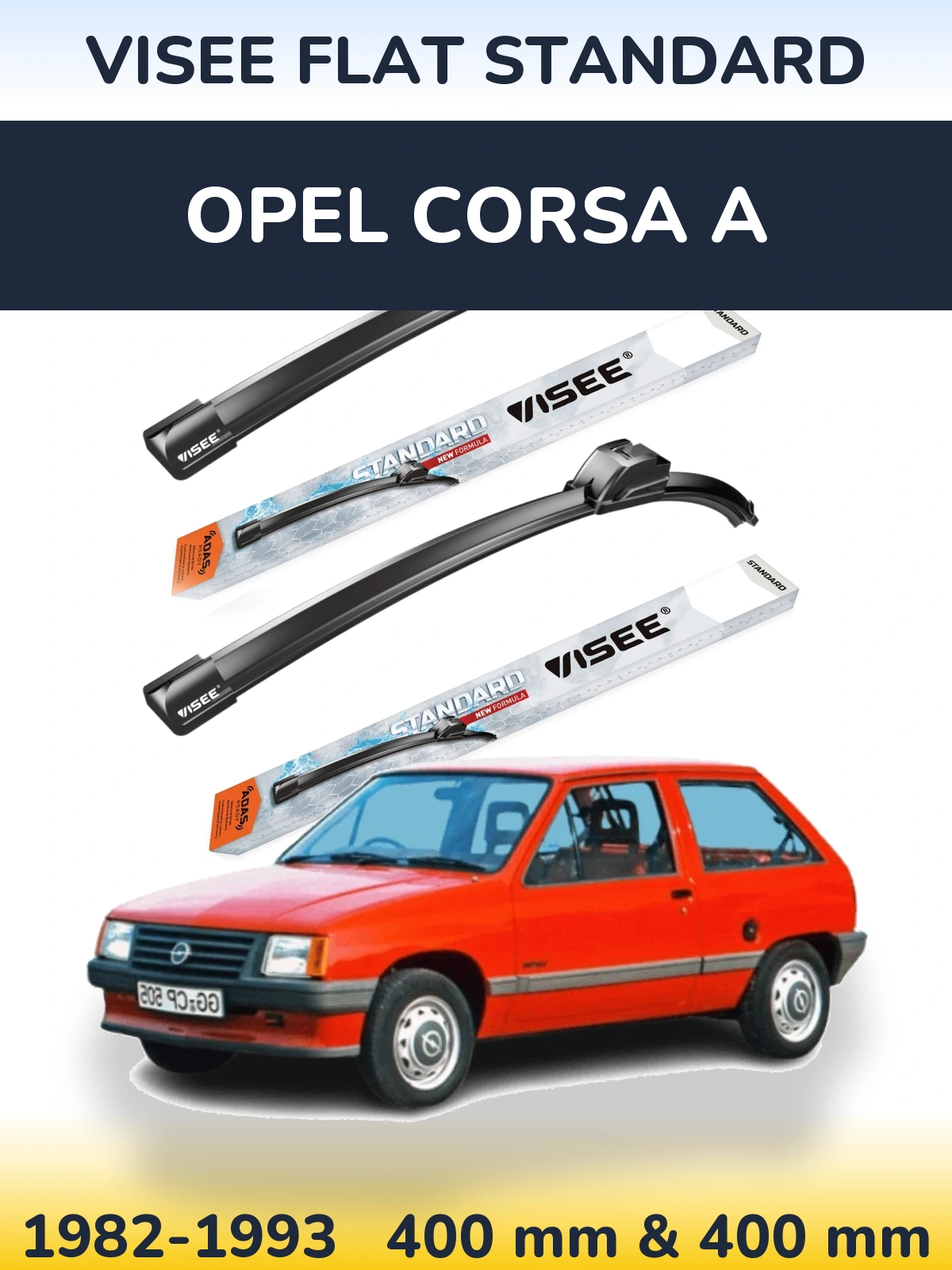 Ștergătoare VISEE FLAT STANDARD pentru Opel Corsa A