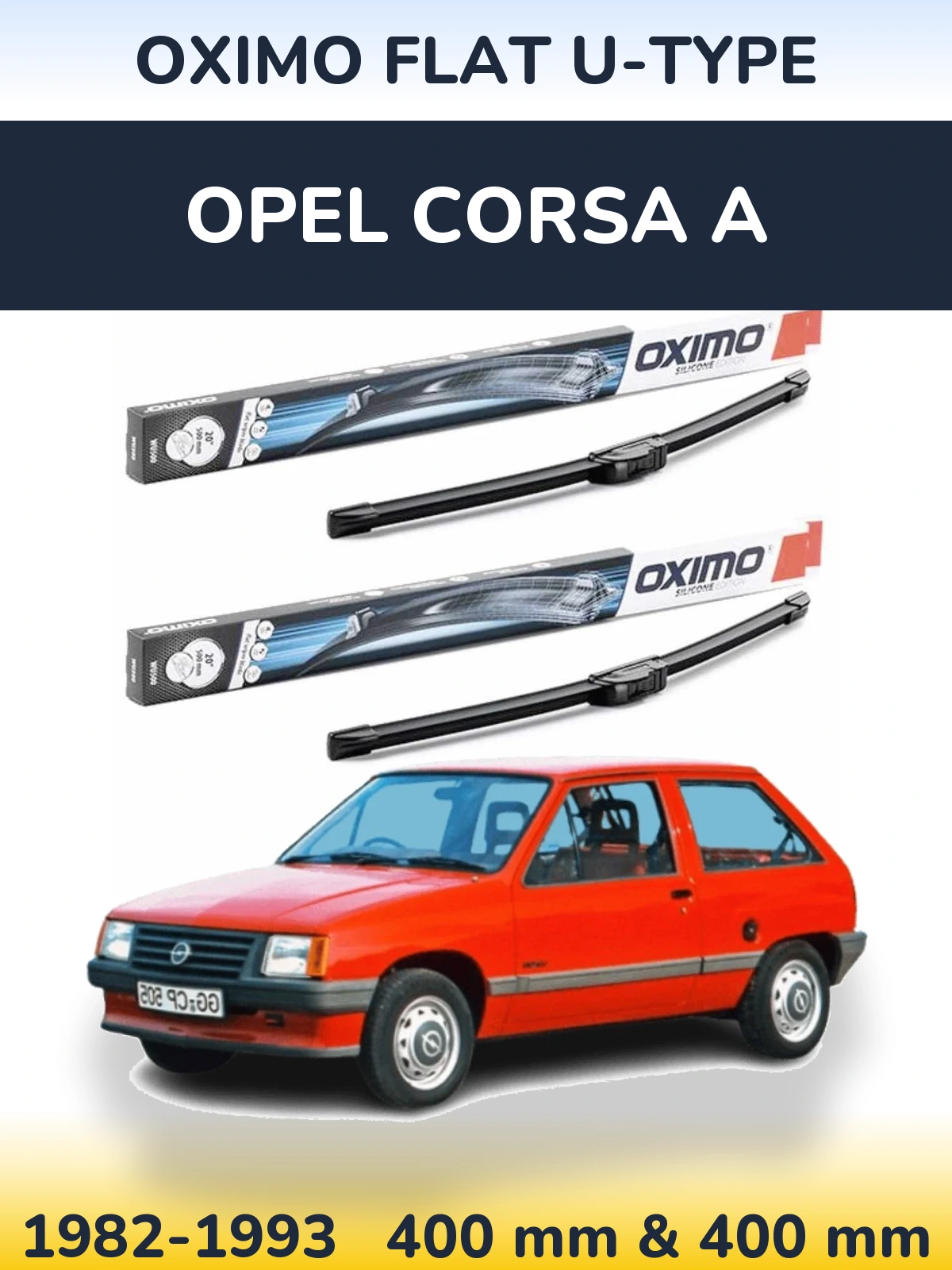 Ștergătoare Oximo Flat U-type pentru Opel Corsa A