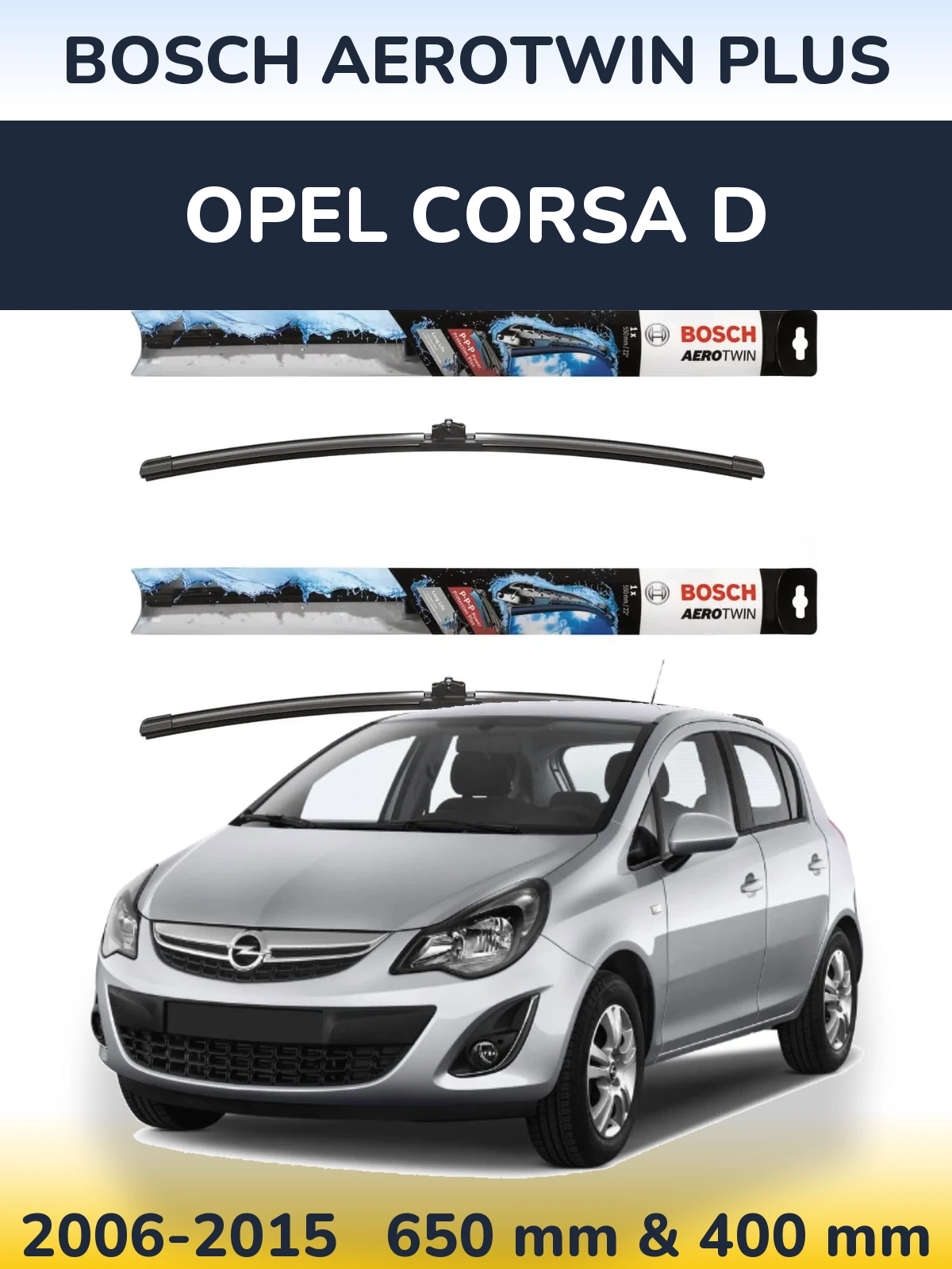 Ștergătoare BOSCH AeroTwin Plus pentru Opel Corsa D