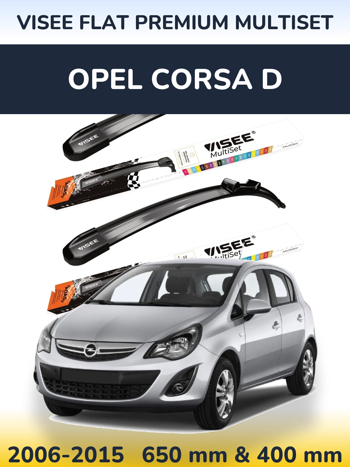 Ștergătoare VISEE FLAT PREMIUM MultiSet pentru Opel Corsa D