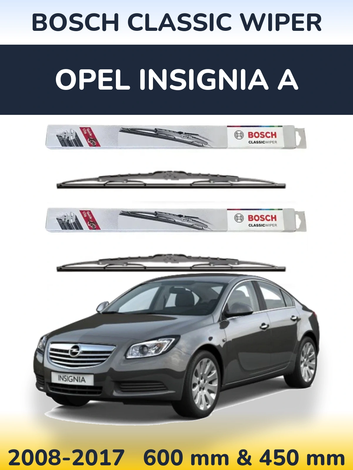Ștergătoare BOSCH Classic Wiper pentru Opel Insignia A