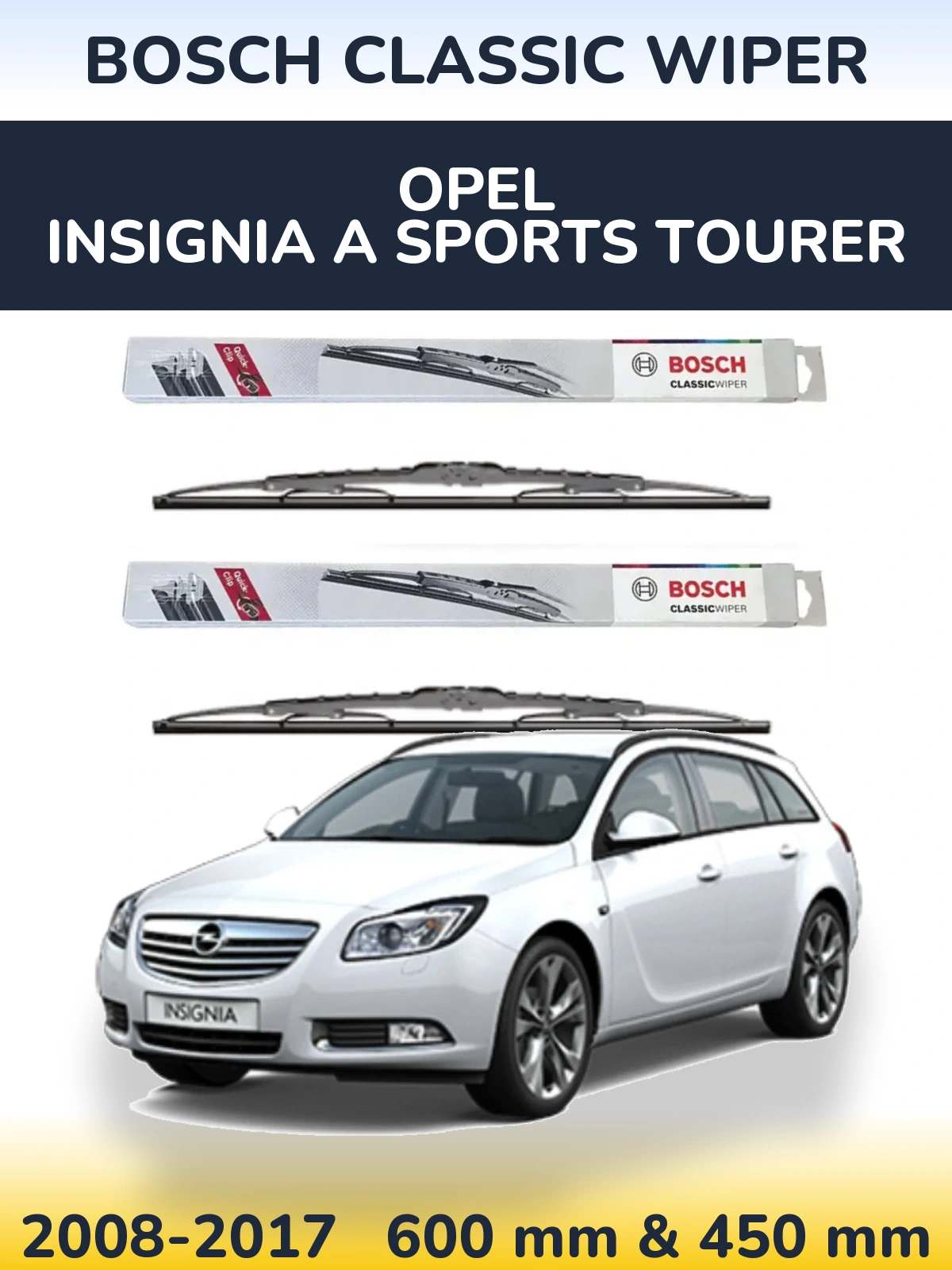 Ștergătoare BOSCH Classic Wiper pentru Opel Insignia A Sports Tourer