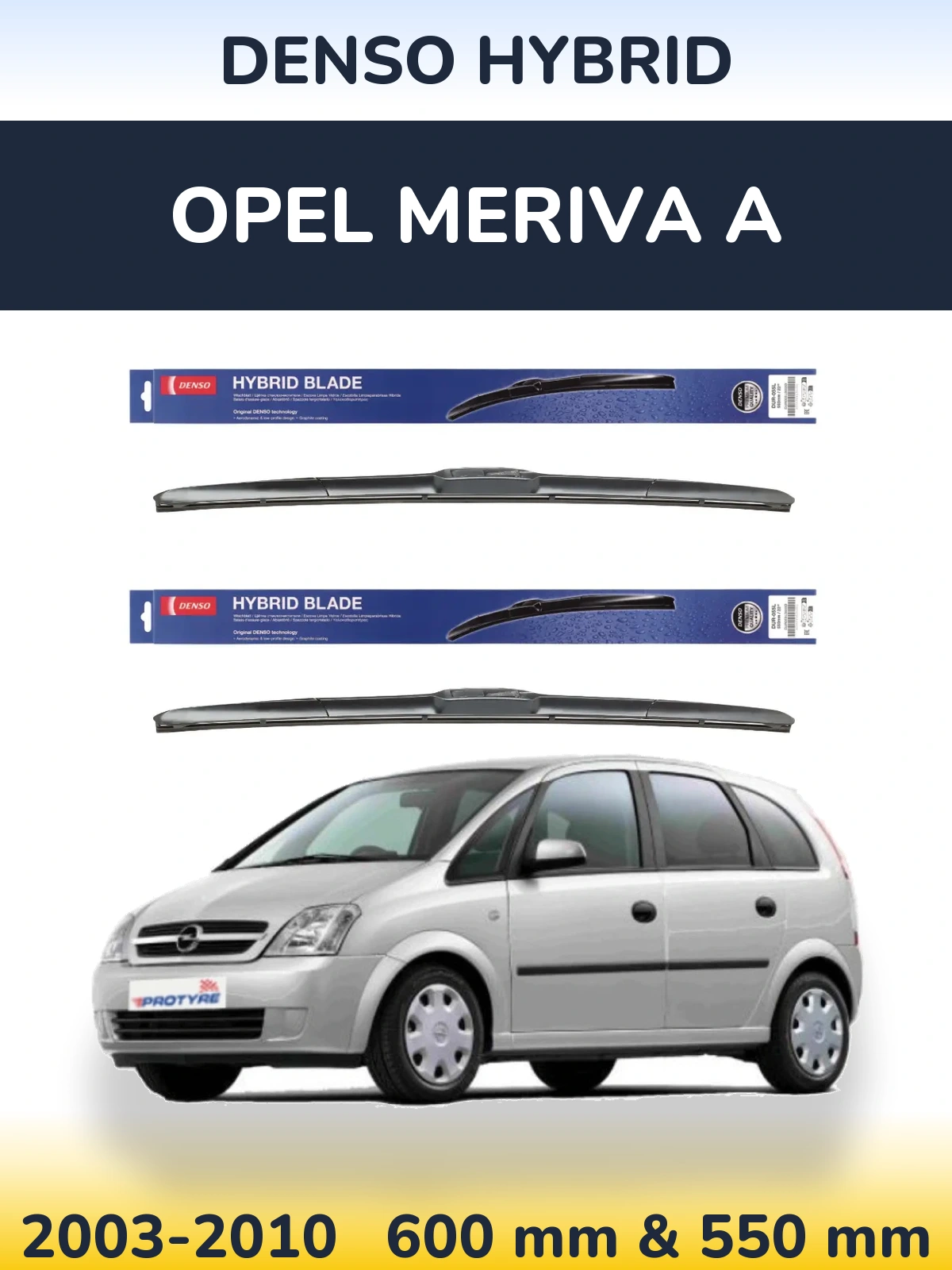 Ștergătoare Denso Hybrid pentru Opel Meriva A