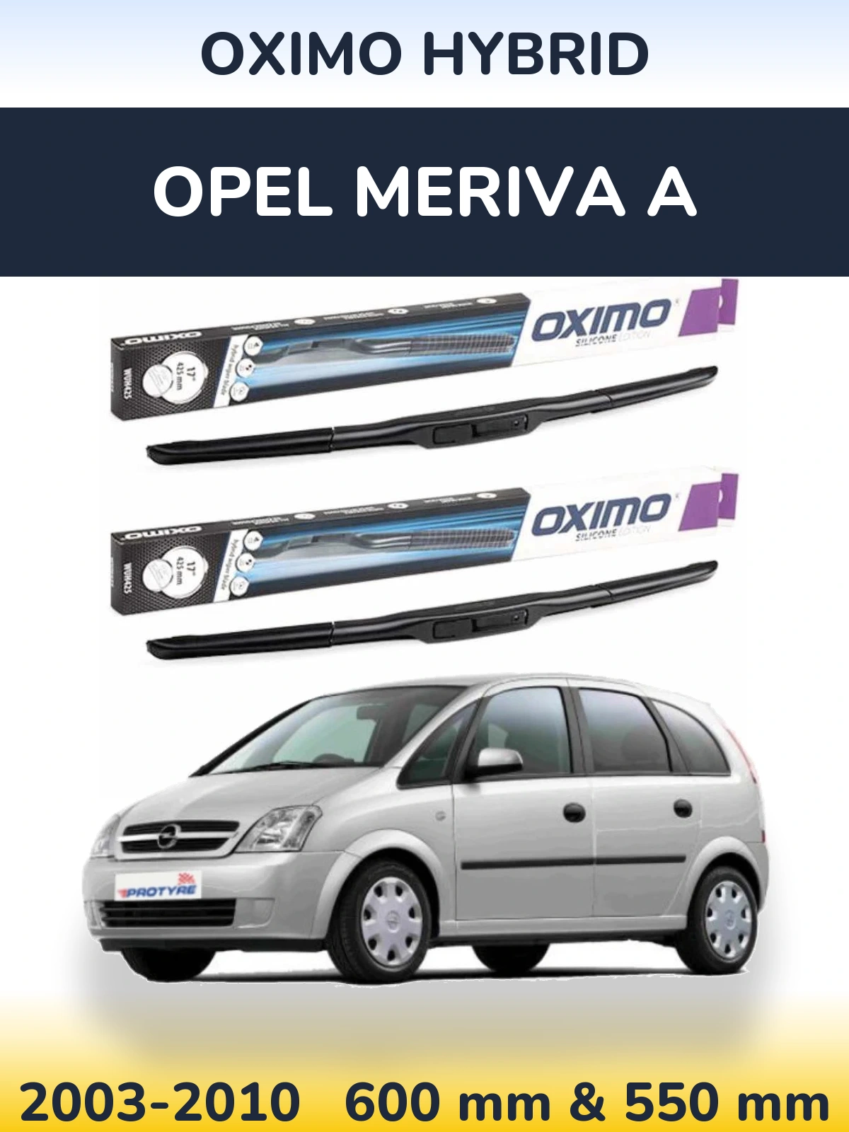 Ștergătoare Oximo Hybrid pentru Opel Meriva A
