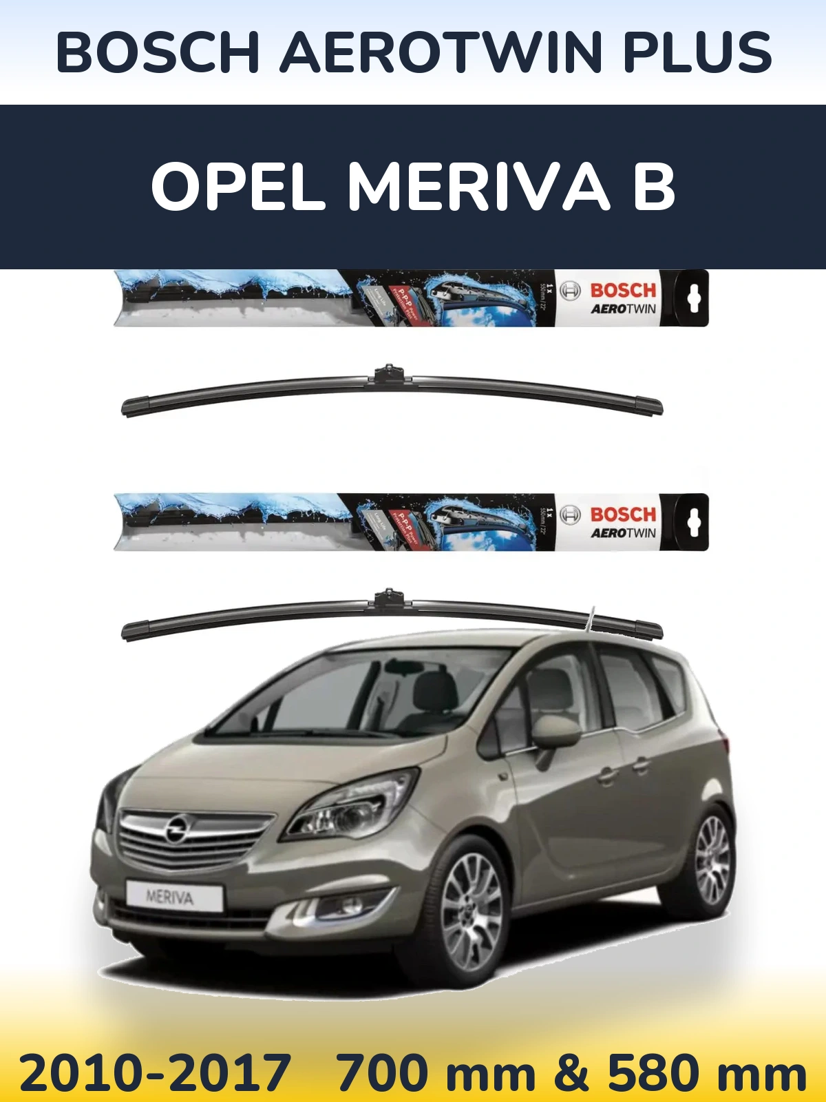 Ștergătoare BOSCH AeroTwin Plus pentru Opel Meriva B