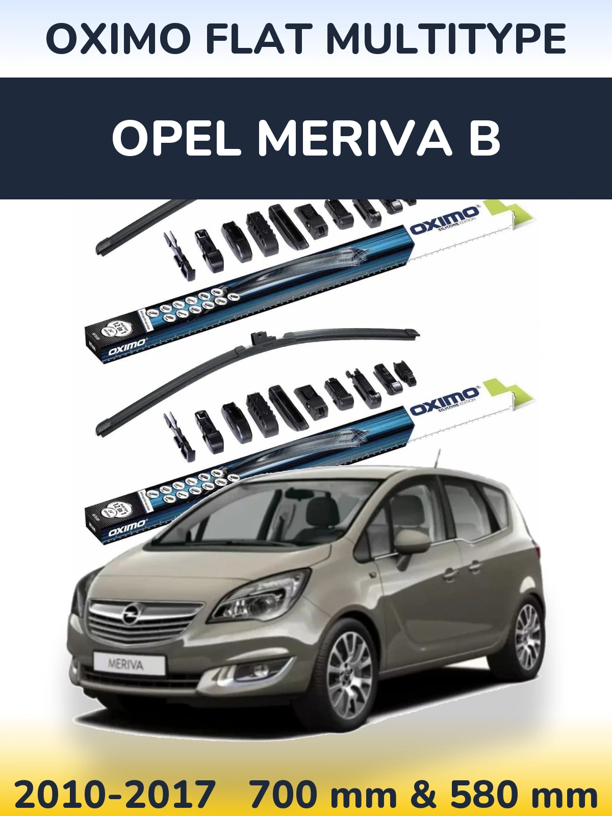 Ștergătoare Oximo Flat MultiTipe pentru Opel Meriva B