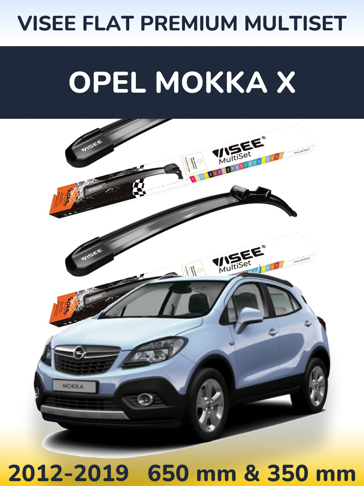 Ștergătoare VISEE FLAT PREMIUM MultiSet pentru Opel Mokka X