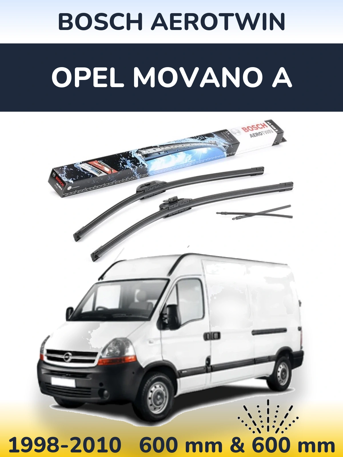 Ștergătoare BOSCH AeroTwin pentru Opel Movano A