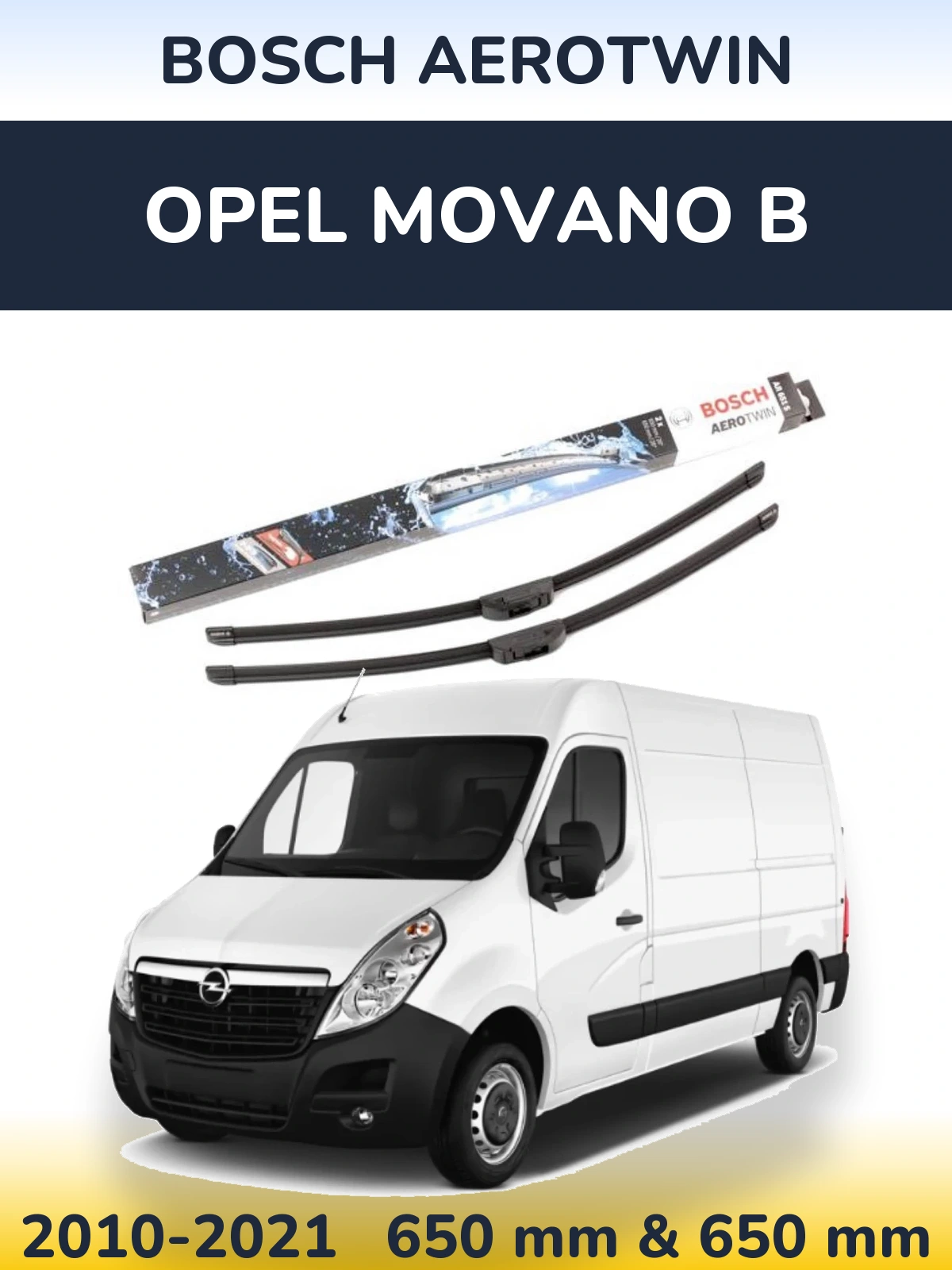 Ștergătoare BOSCH AeroTwin pentru Opel Movano B