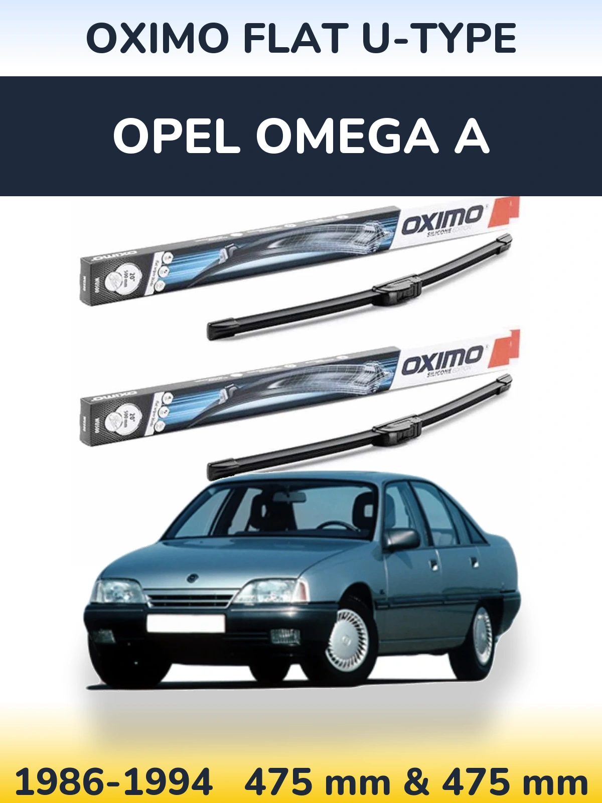 Ștergătoare Oximo Flat U-type pentru Opel Omega A